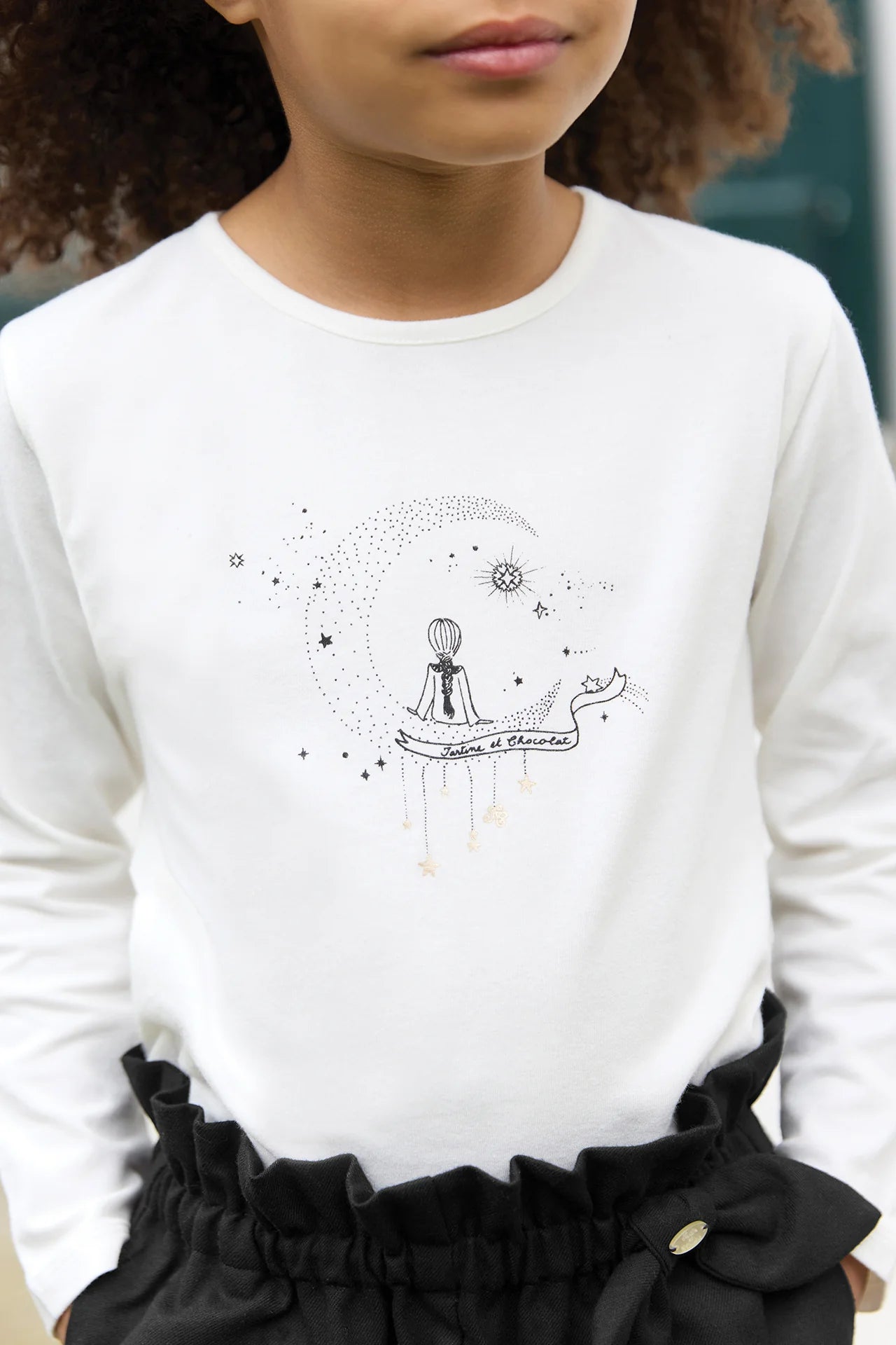 Starry Printed T-Shirt | Ecru