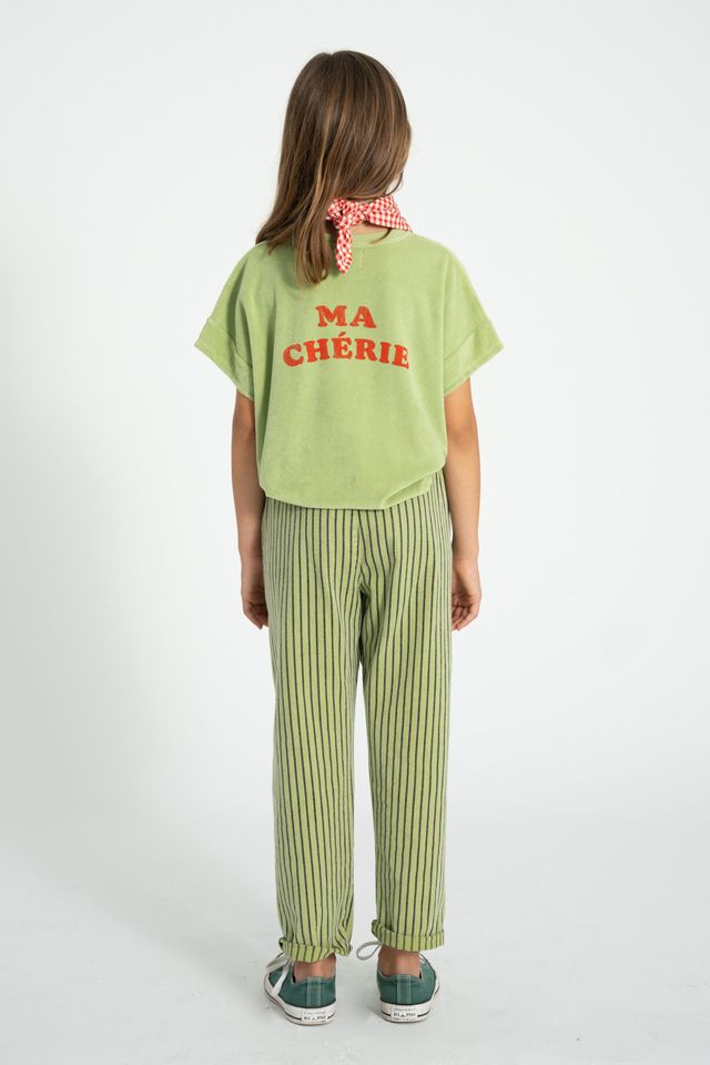 Cherry Print T-Shirt | Light Olive