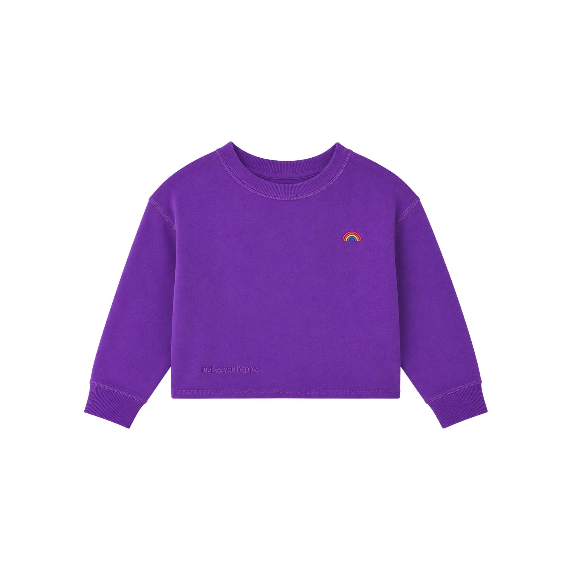 Raw Hem Cropped Crewneck | Lavender