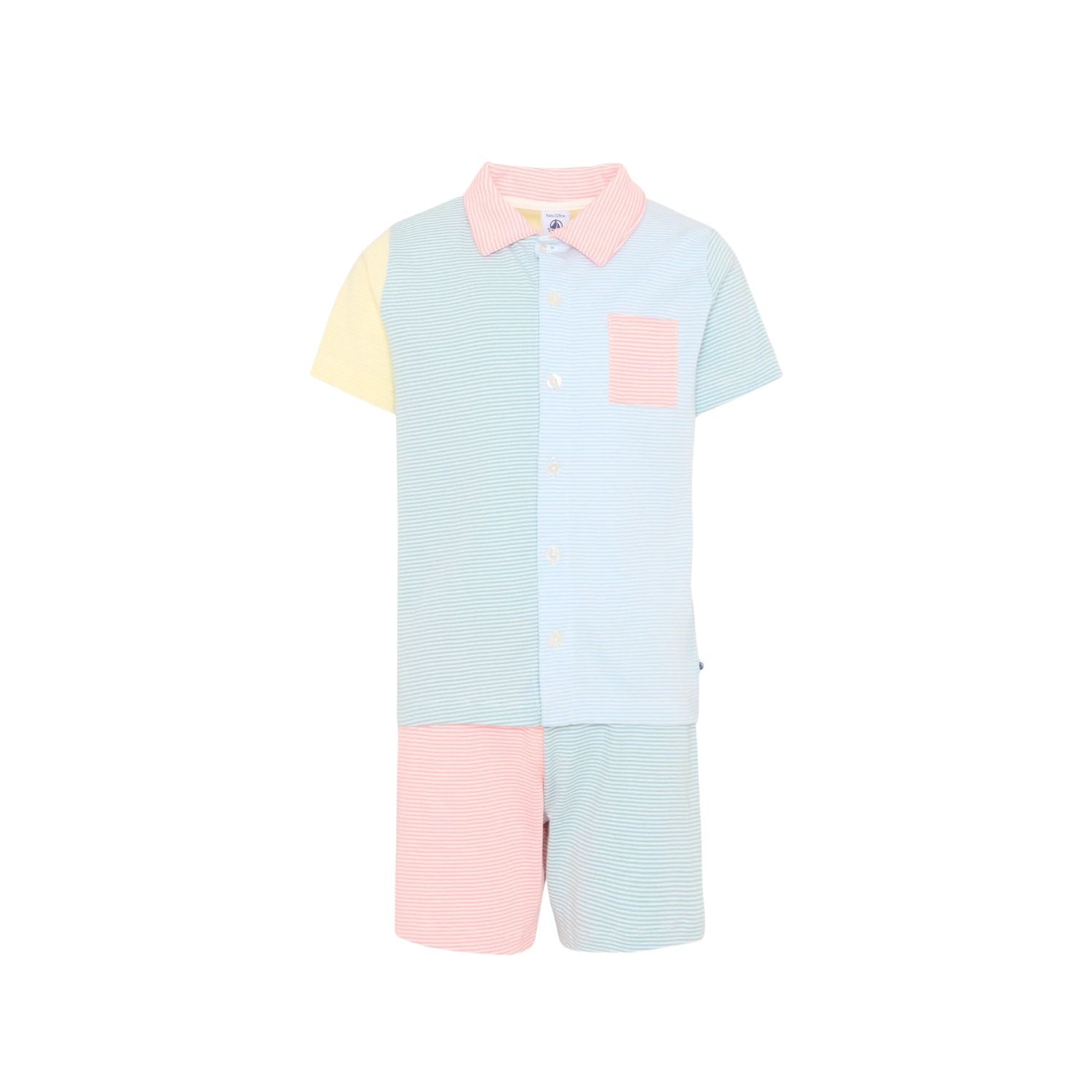 Buttoned Cotton Pyjamas | Multicolor