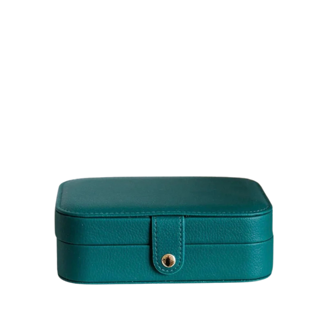 Brigitte Leather Travel Jewelry Box | Green