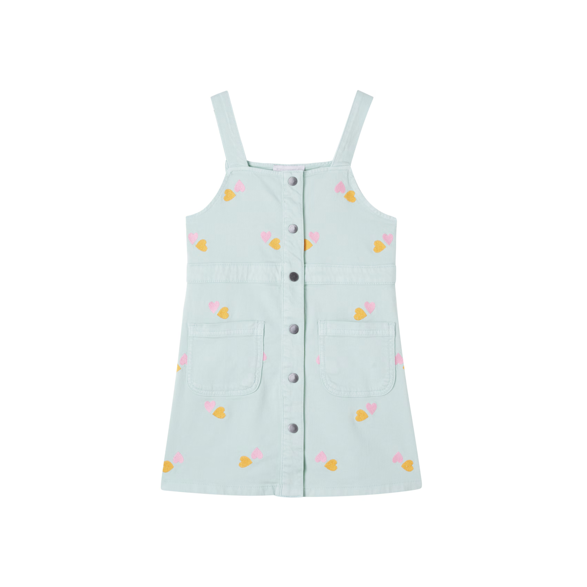 Embroidered Denim Dress | Green