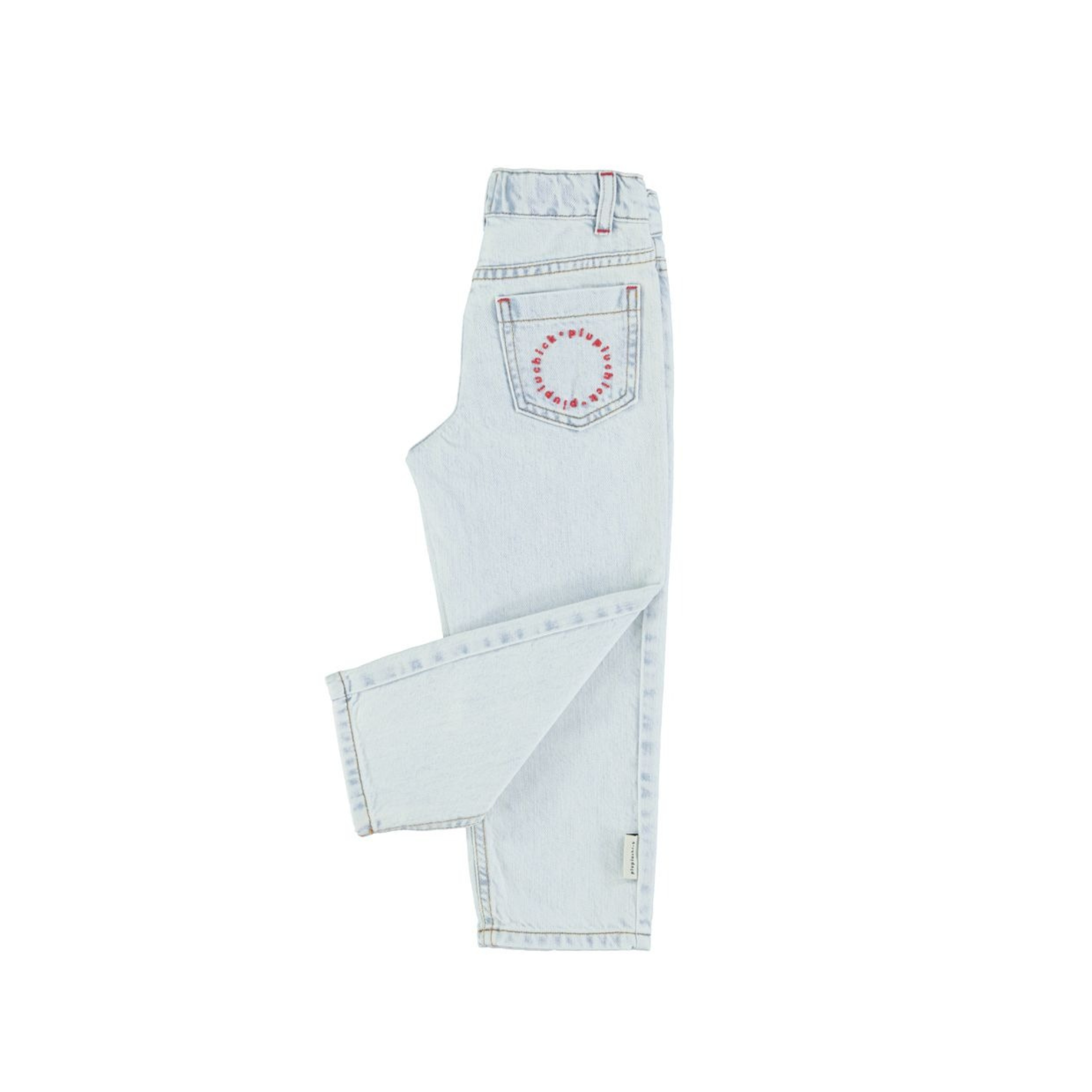 Unisex Trousers | Washed Light Blue Denim