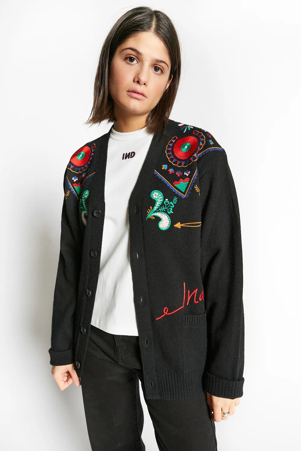Waffa Knit Cardigan | Black