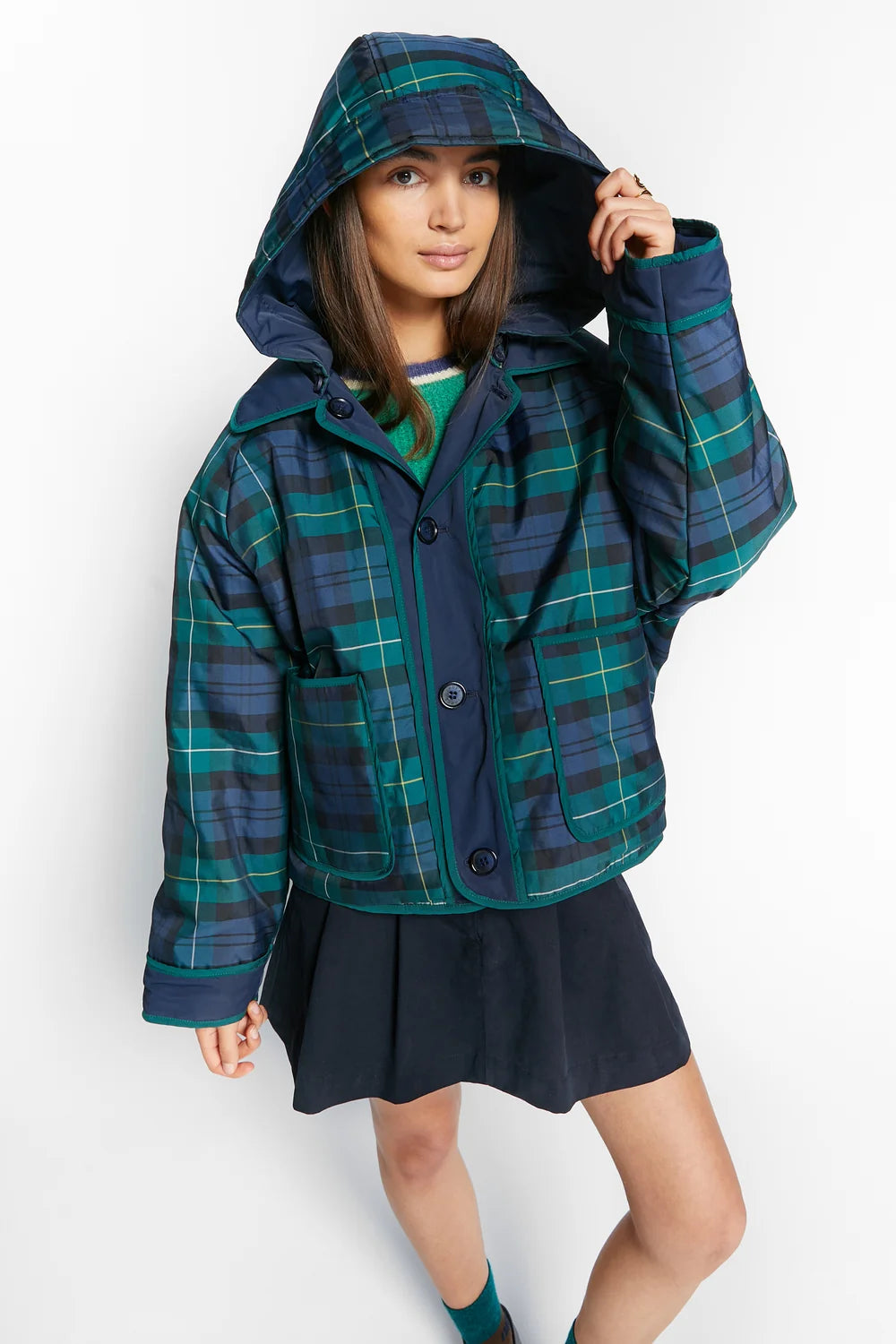 Windy Reversible Puffer Jacket | Navy
