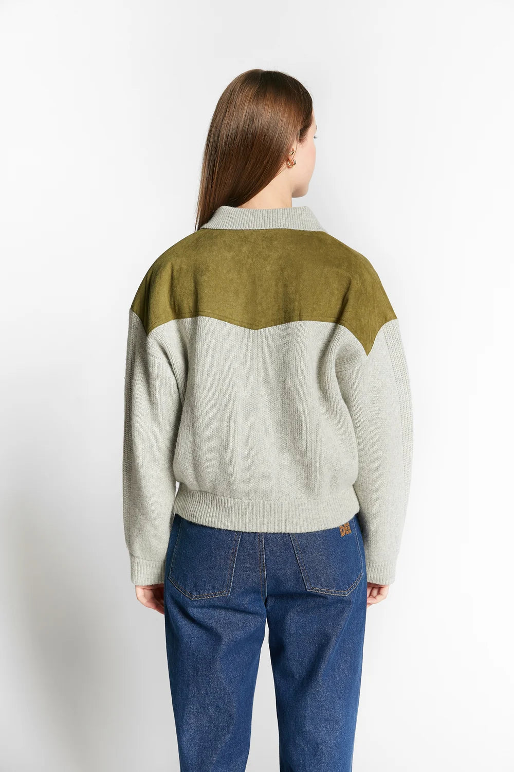Willie Polo Knit Jacket | Grey Melange