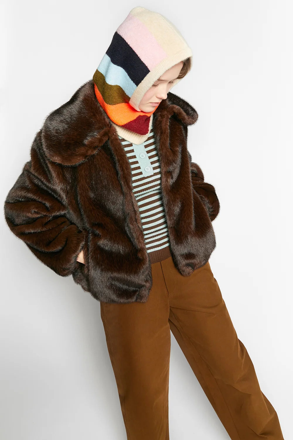 Weather Faux Fur Jacket | Coffee