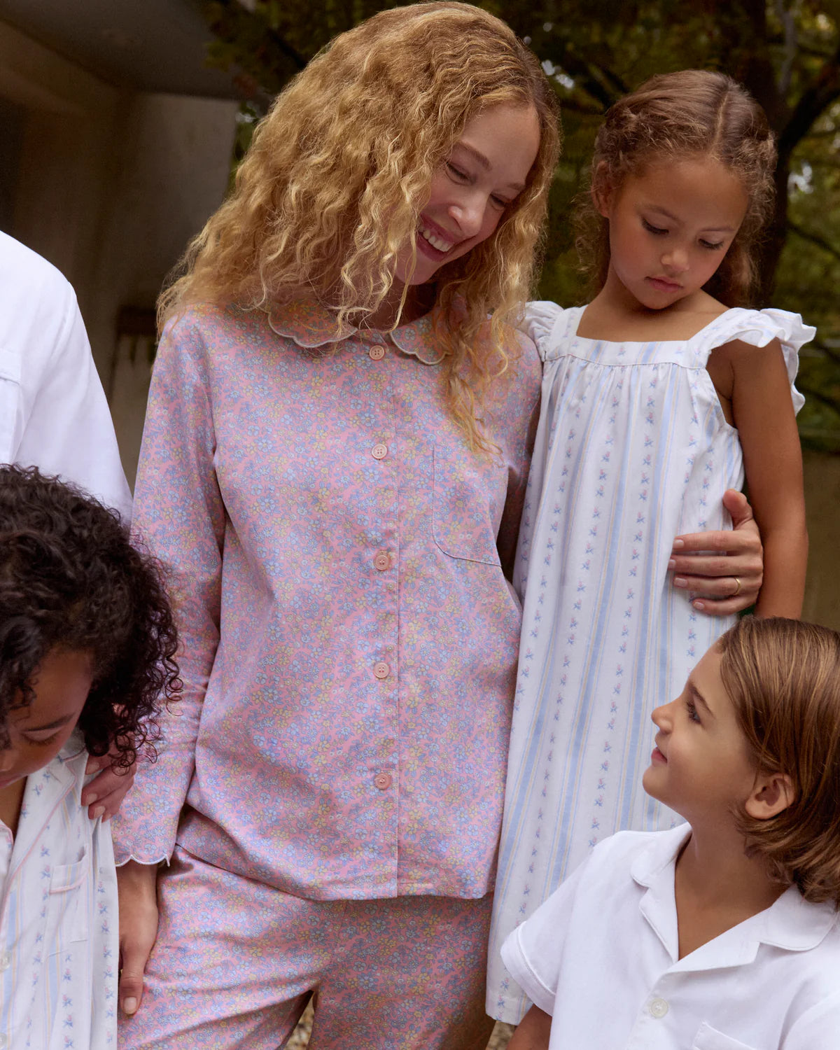 Twill Clara Nightgown | Cottage Stripe