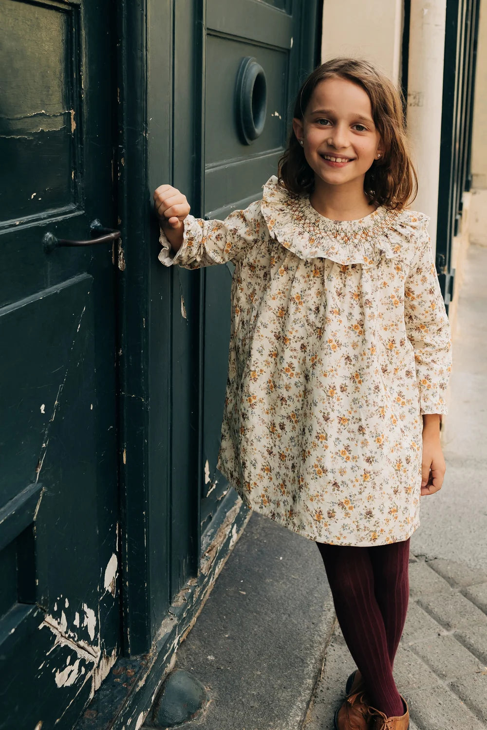 Mary Dress | Floral Velvet