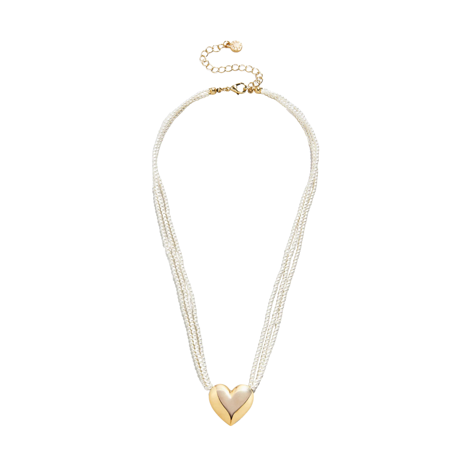 Millie Bubble Heart Necklace | Pearl