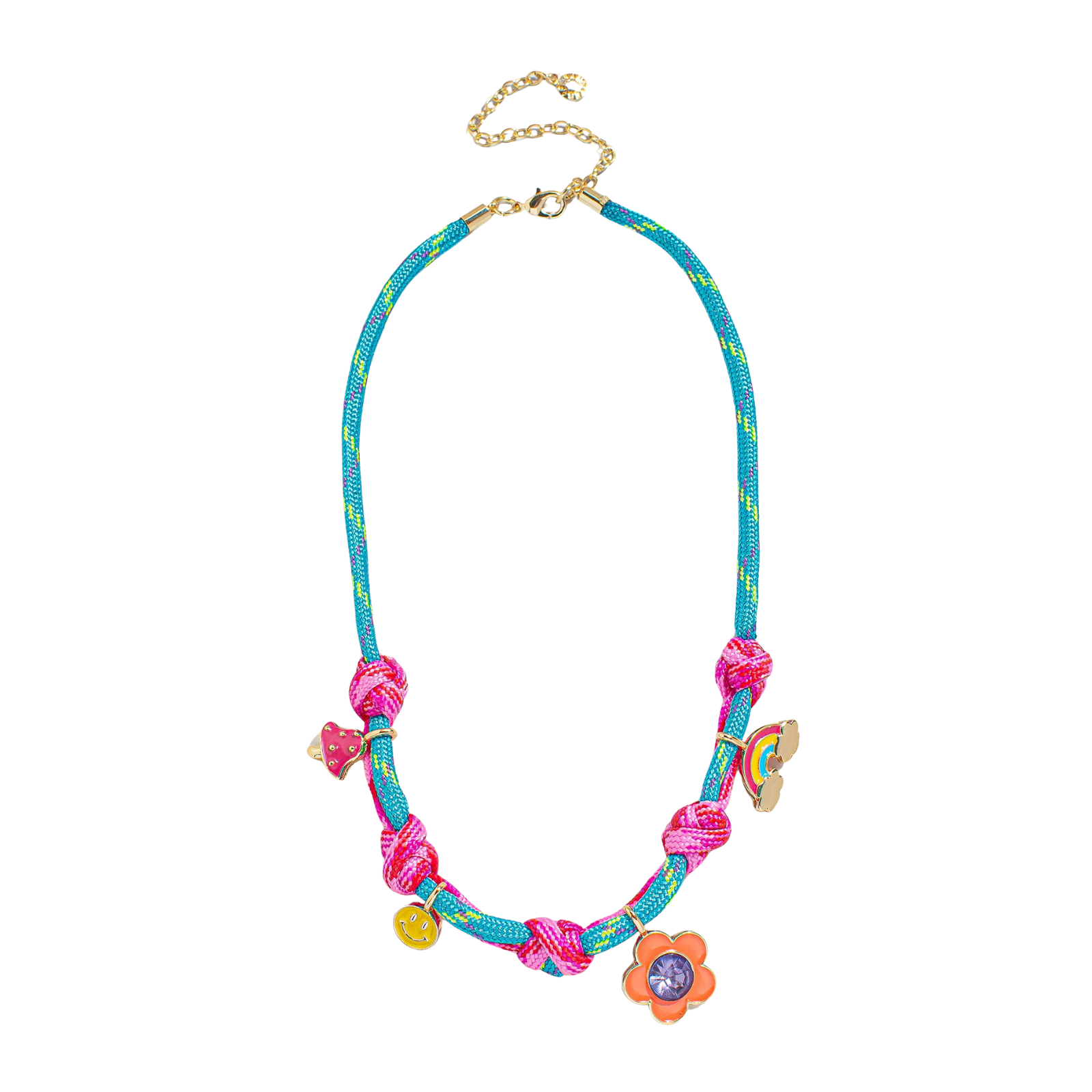 Knotty But Nice Charm Necklace | Blue