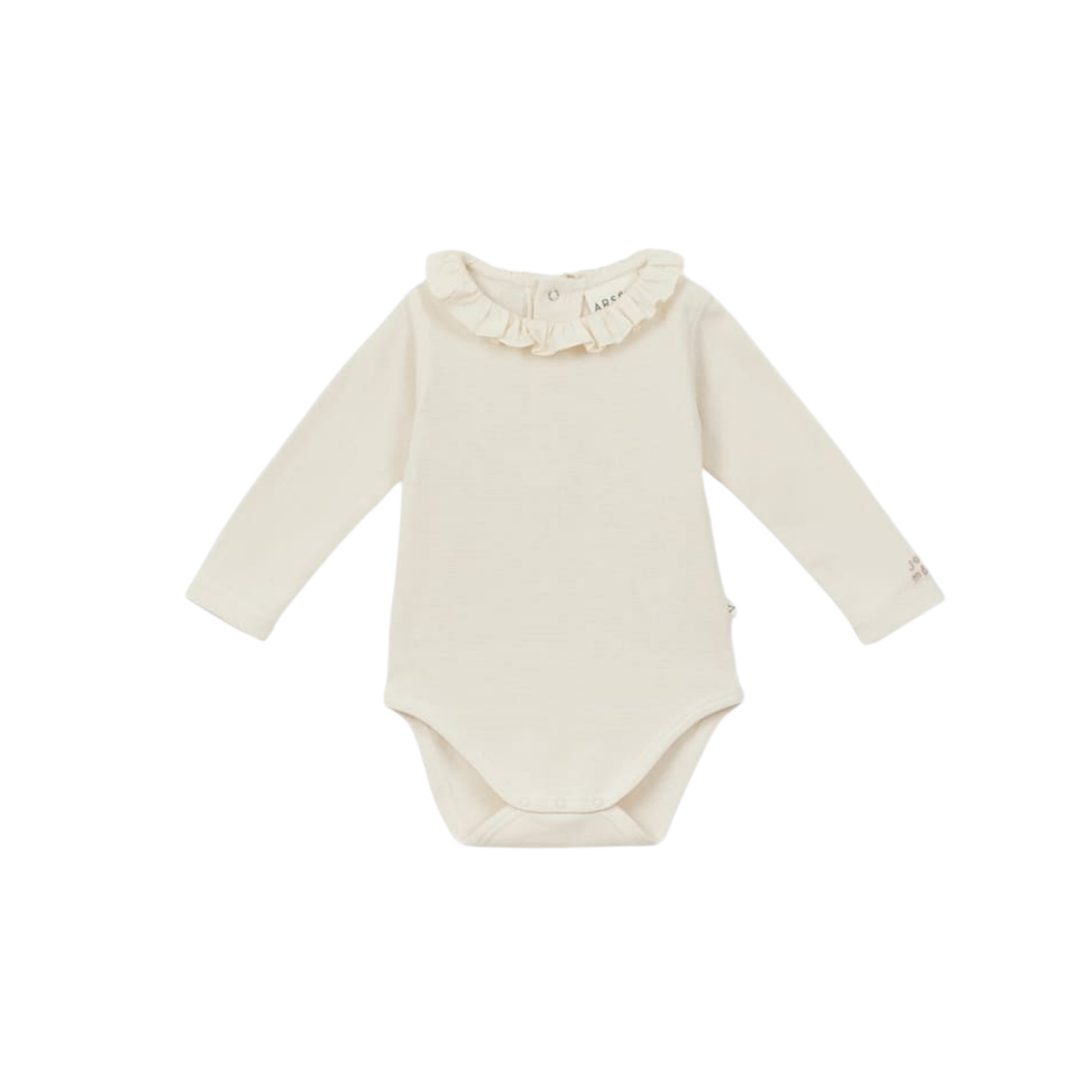 Ruffle Baby Bodysuit | Chalk