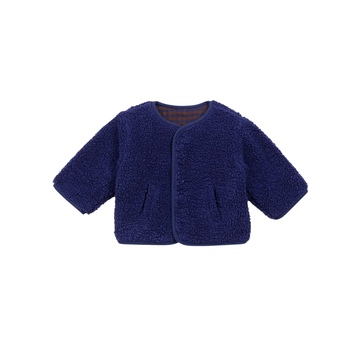 Reversible Sherpa Baby Jacket | Marine