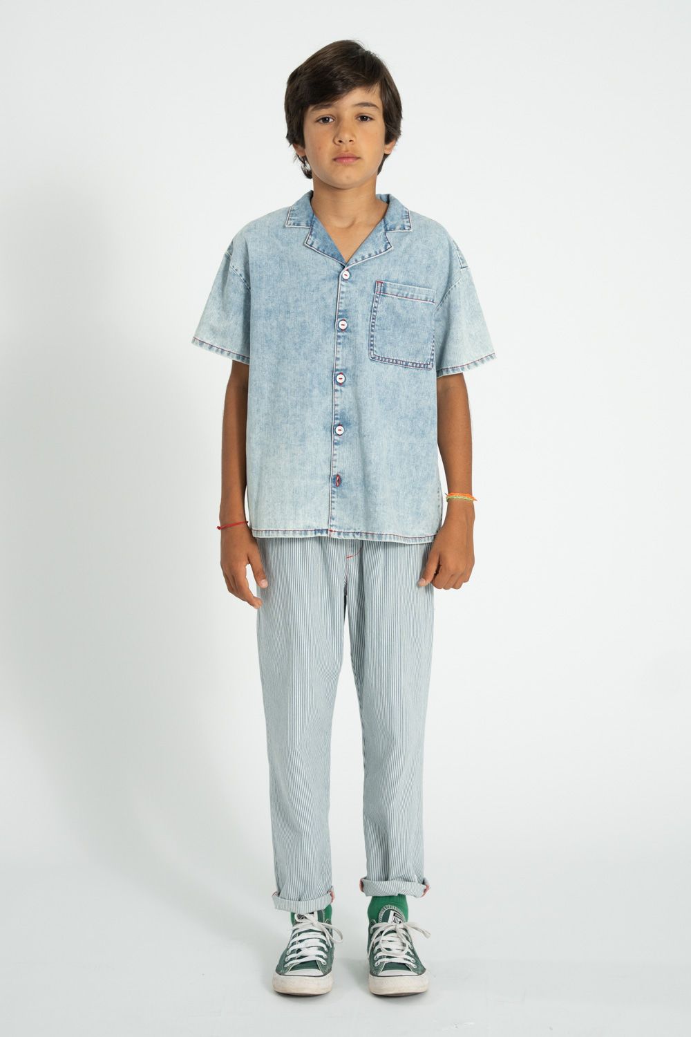 Hawaiian Shirt | Light Blue Denim
