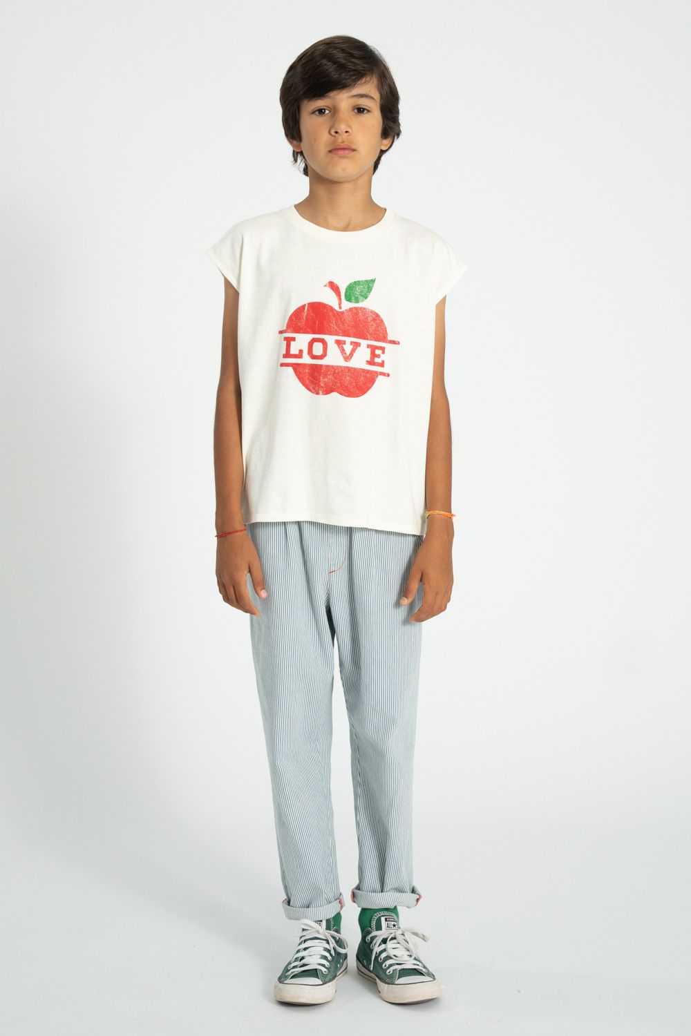 Striped Unisex Trousers | Ecru/Indigo
