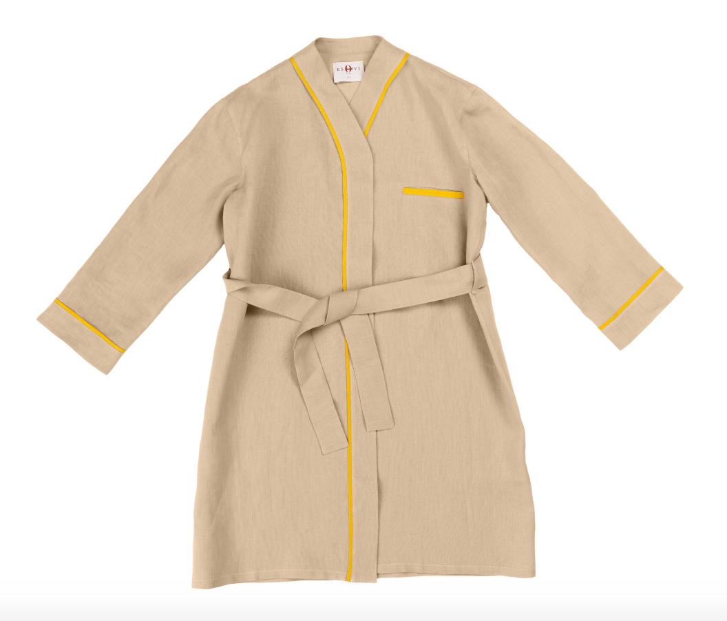 Beige Linen Robe