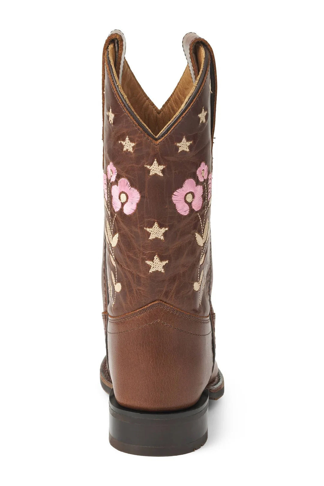 Flower Cowboy Boots | Dark Brown