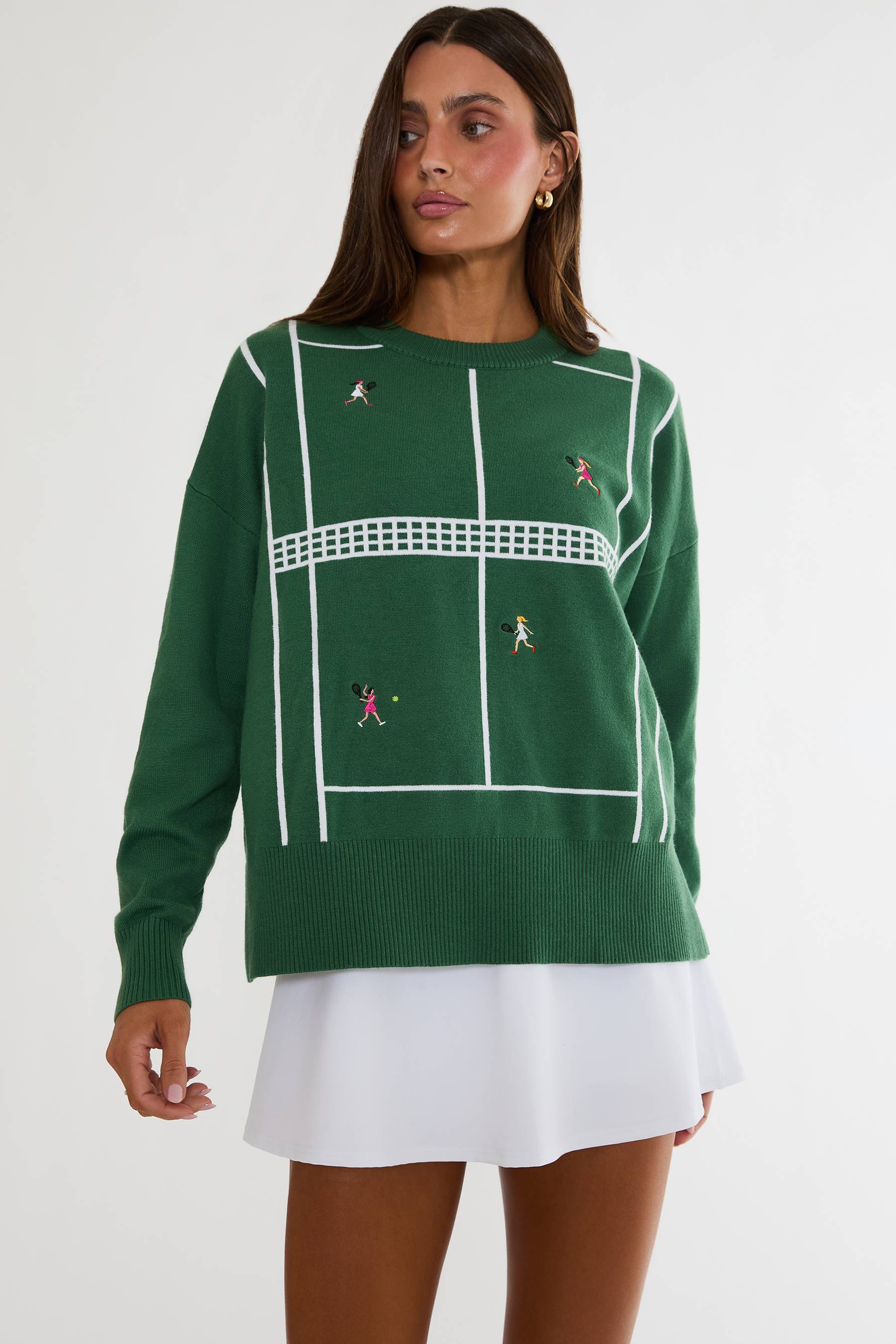 Womens Callie Sweater | Rally Green Tennis