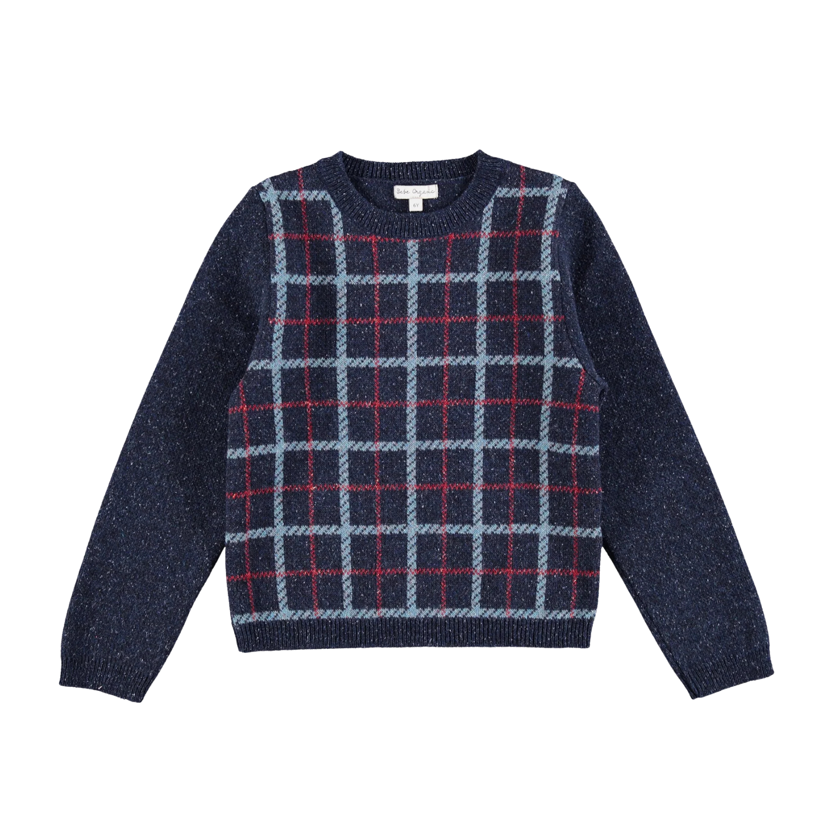 Cruz Sweater | Fall Blue Check Knit