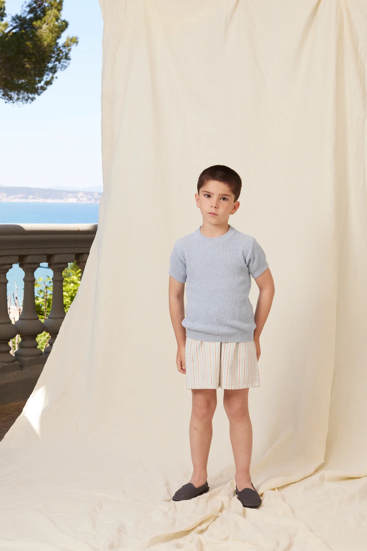 Kelly Shirt | Blue Melange Knit