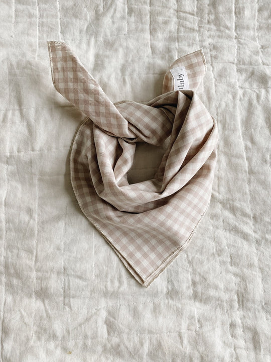 Eddie Scarf Beige Gingham