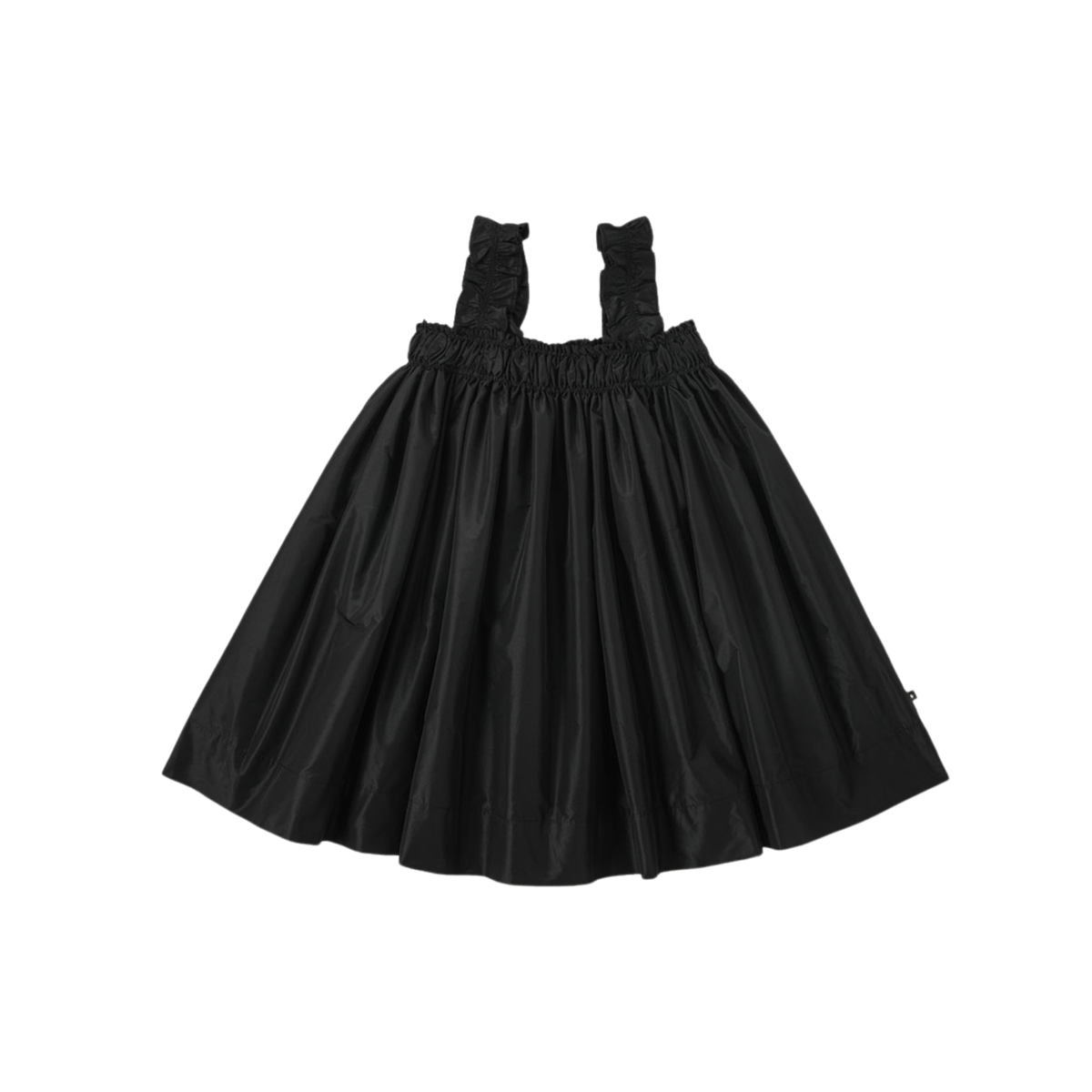 Taffeta Frill Dress | Black