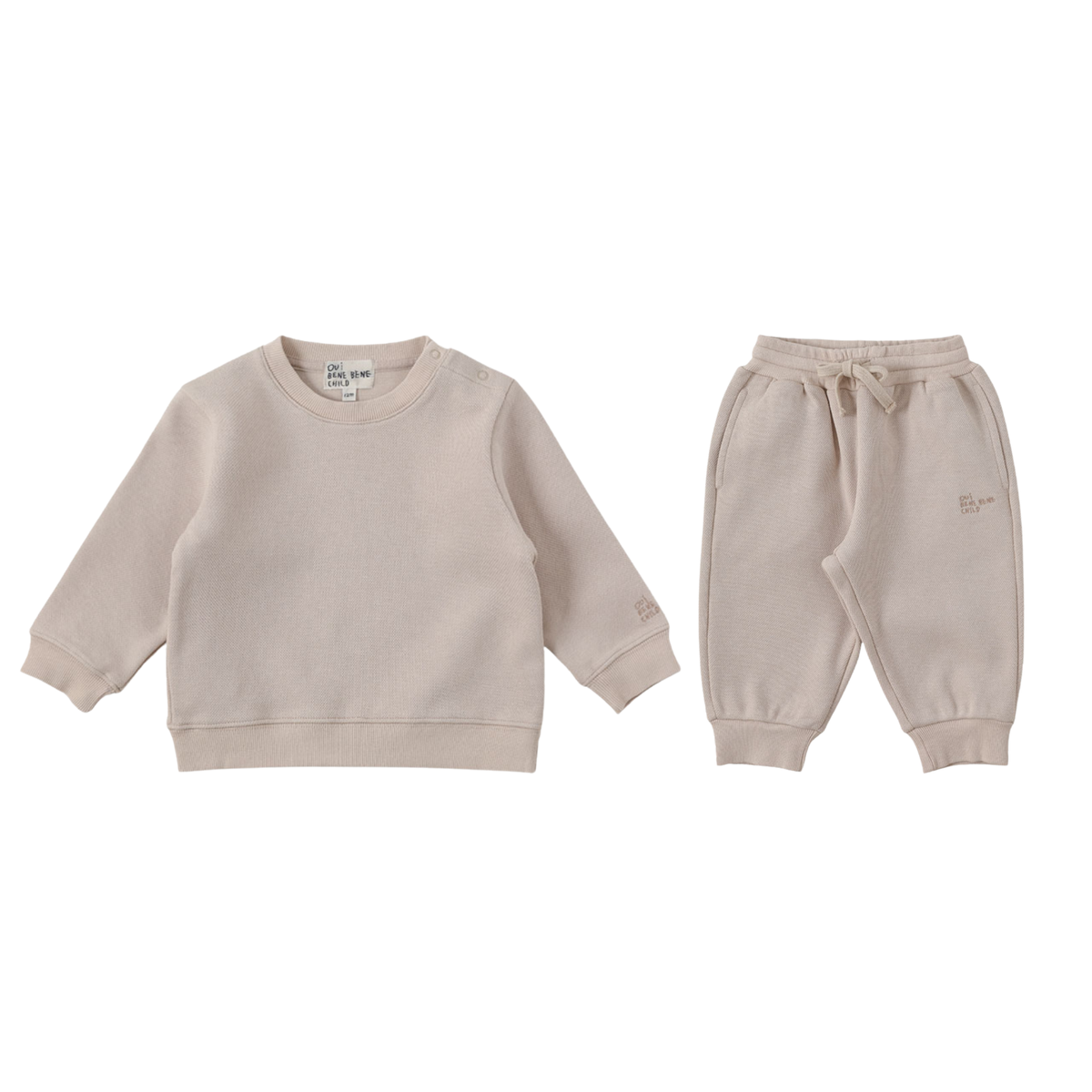 Pique Sweat Set | Grayish Pink