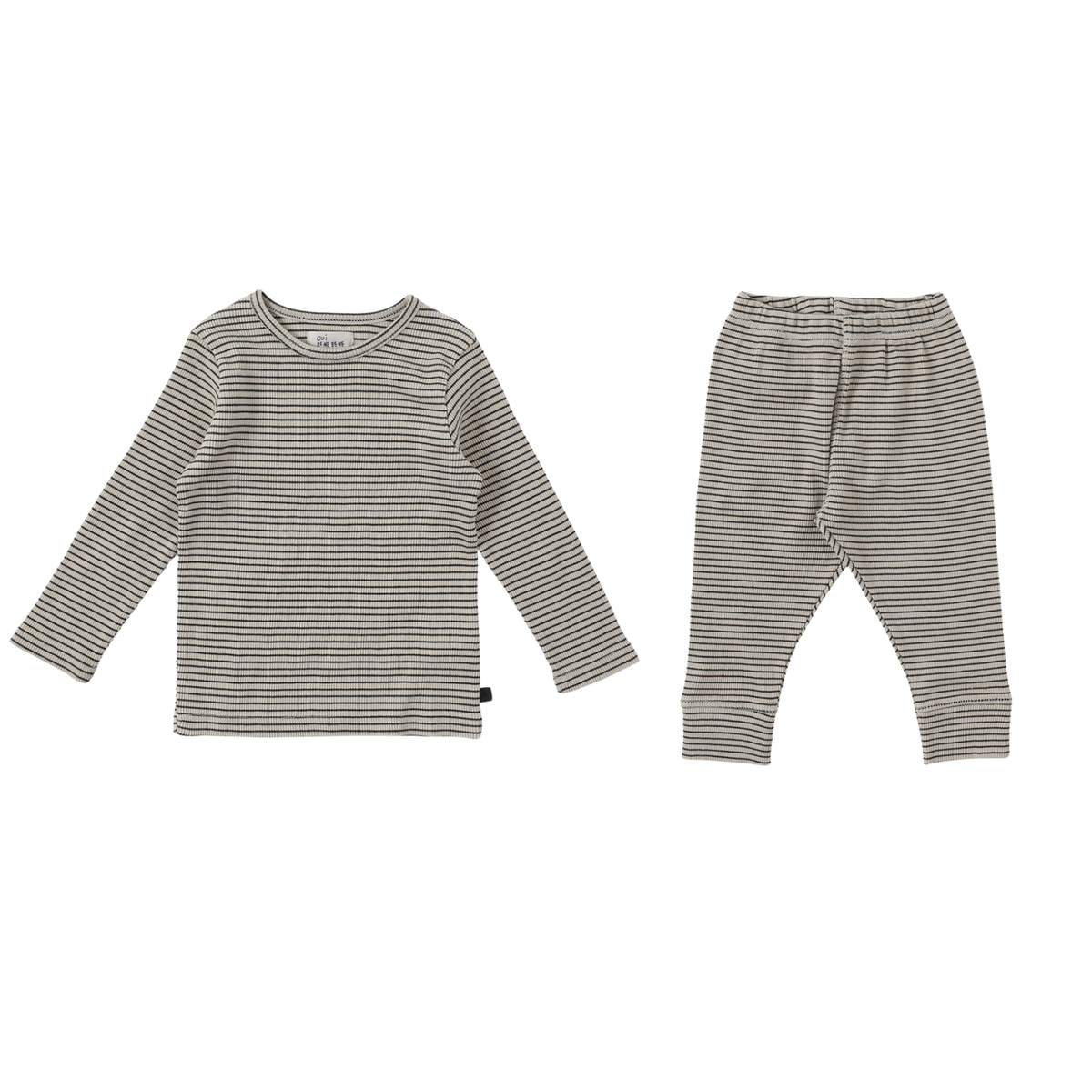 Stripe Twinset | Charcoal