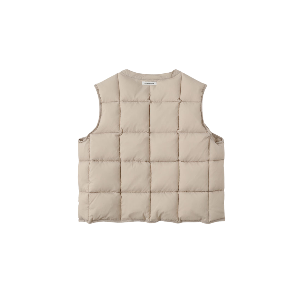 Comfy Padding Vest | Pink Beige