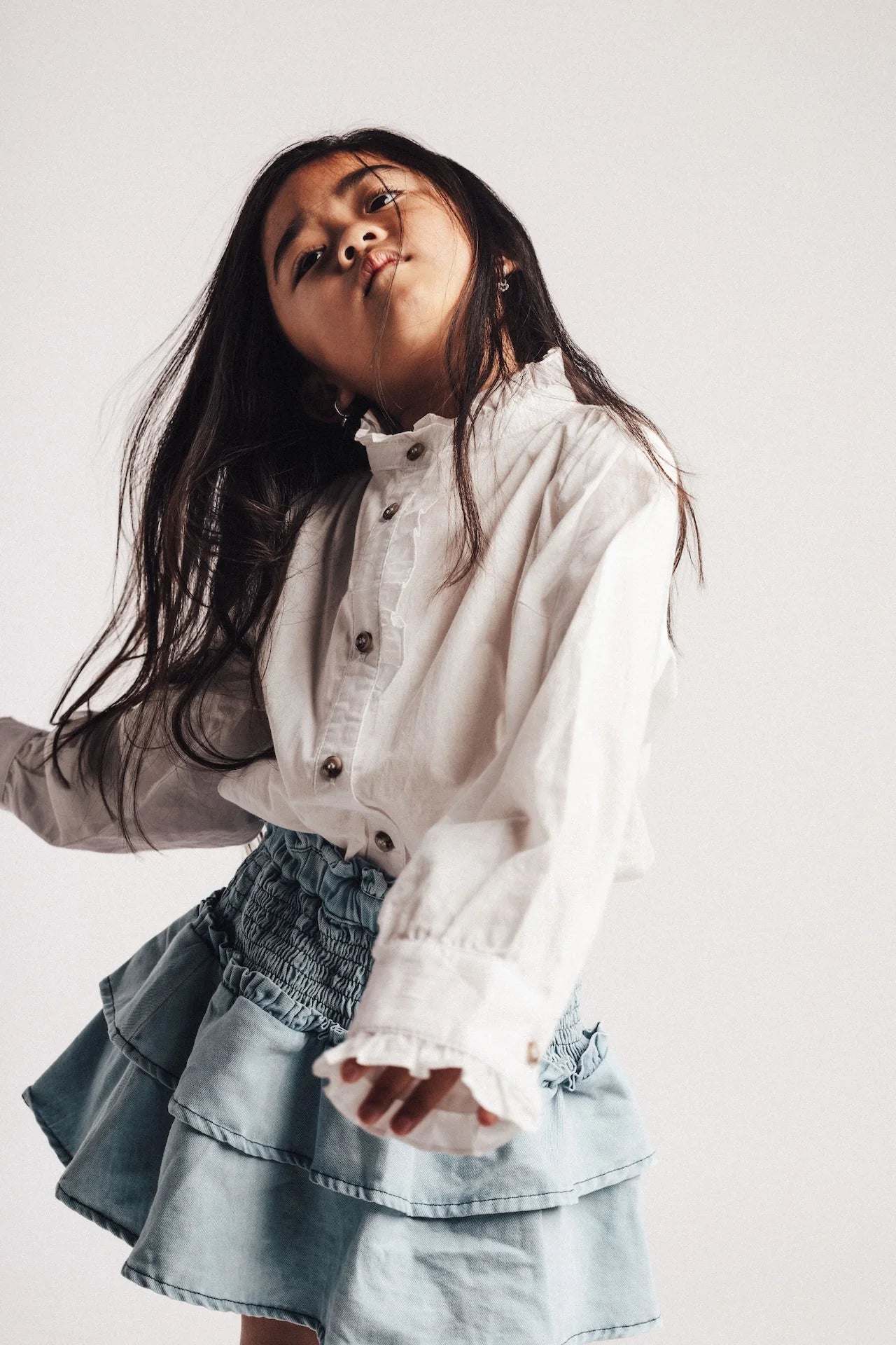 Lydia Long-Sleeved Blouse | White Snow