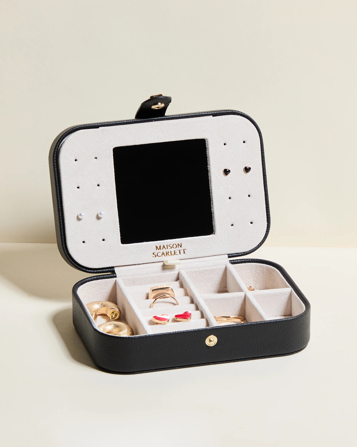 Brigitte Leather Travel Jewelry Box