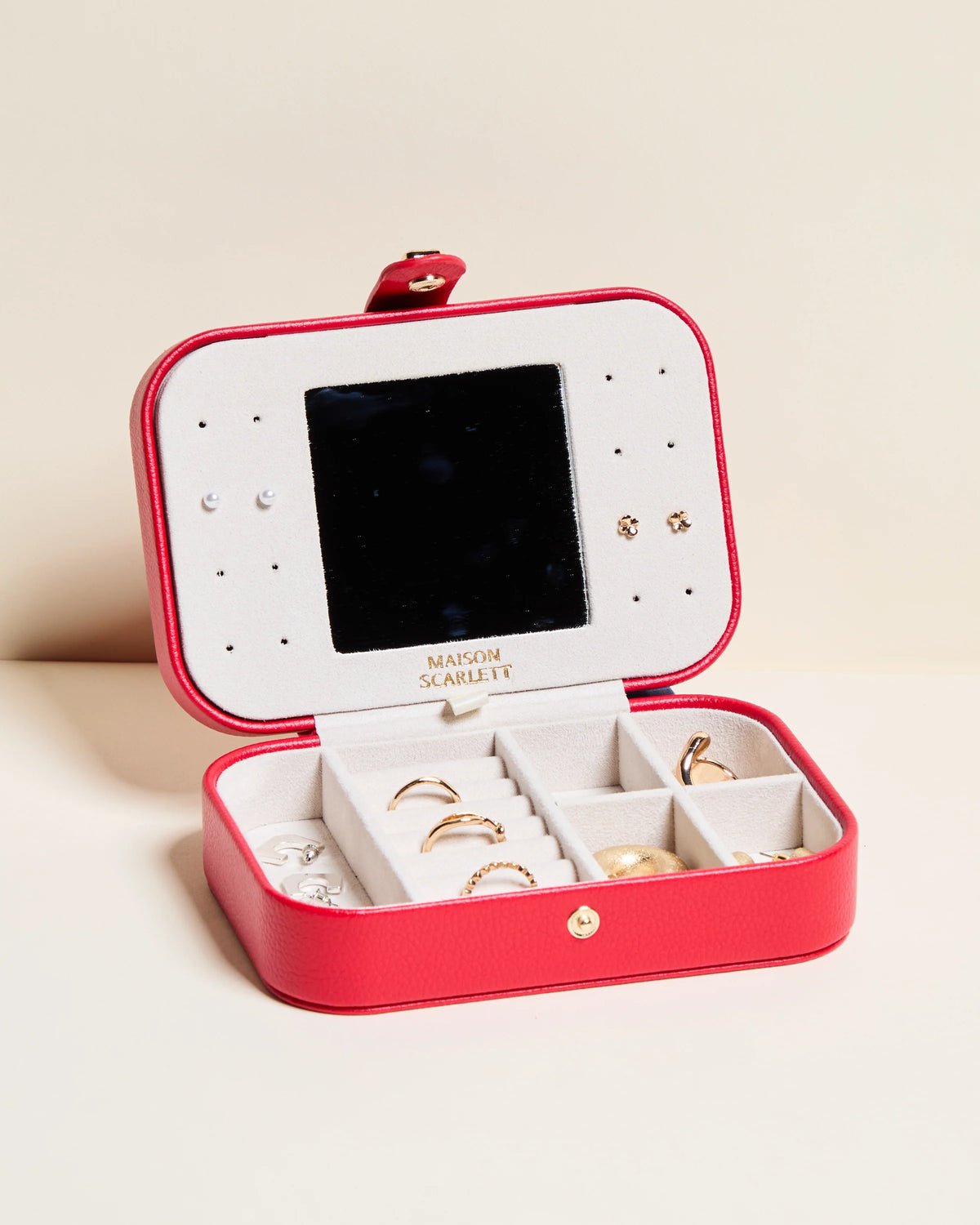 Brigitte Leather Travel Jewelry Box