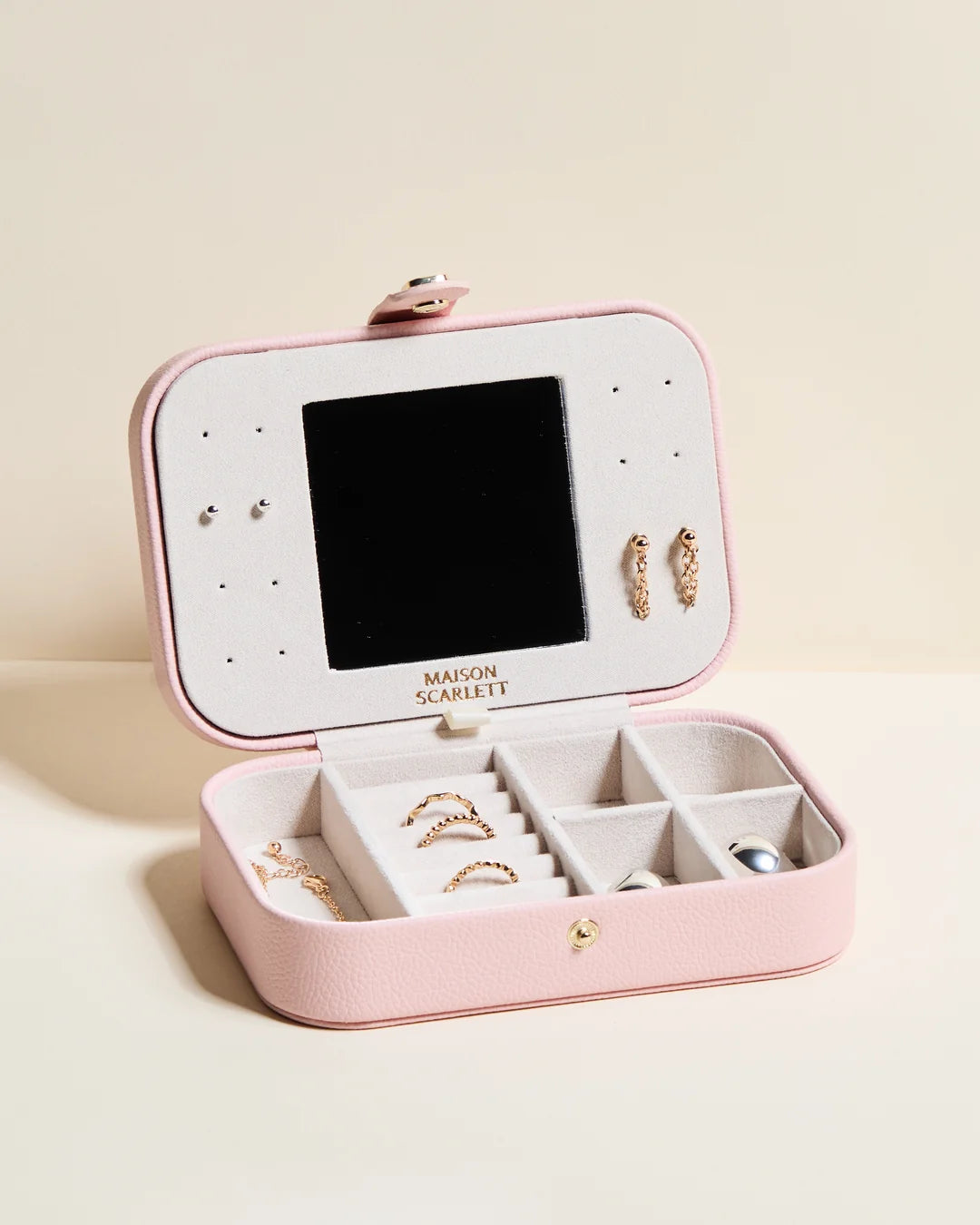 Brigitte Leather Travel Jewelry Box
