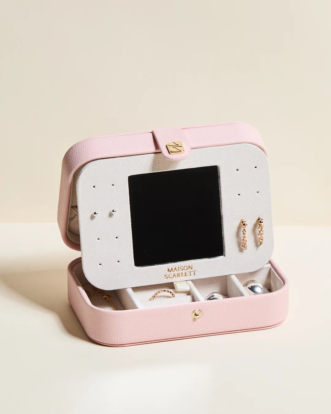 Brigitte Leather Travel Jewelry Box