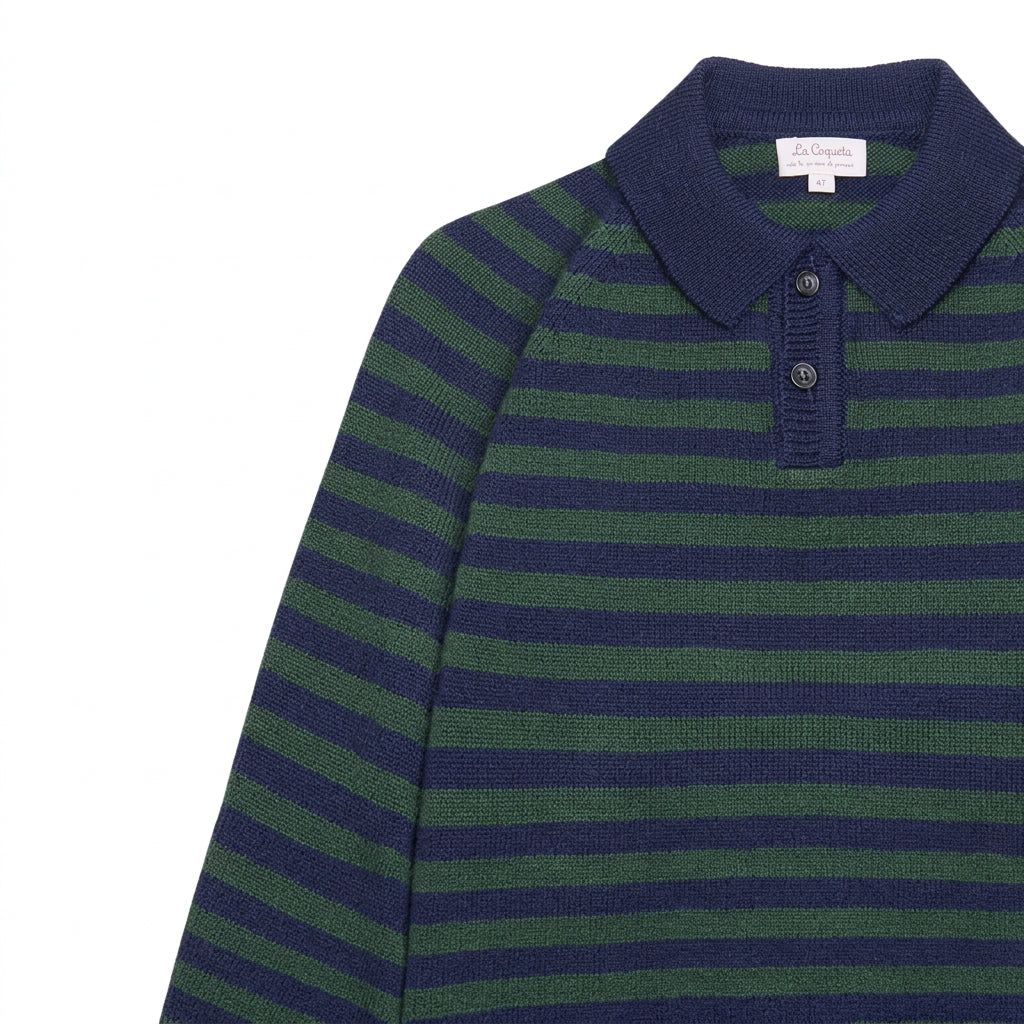 Brio Merino Jumper | Navy Stripe