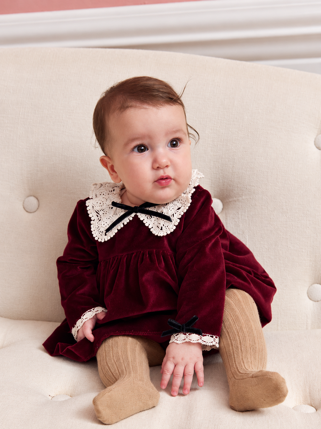 Antonella Velvet Set | Burgundy