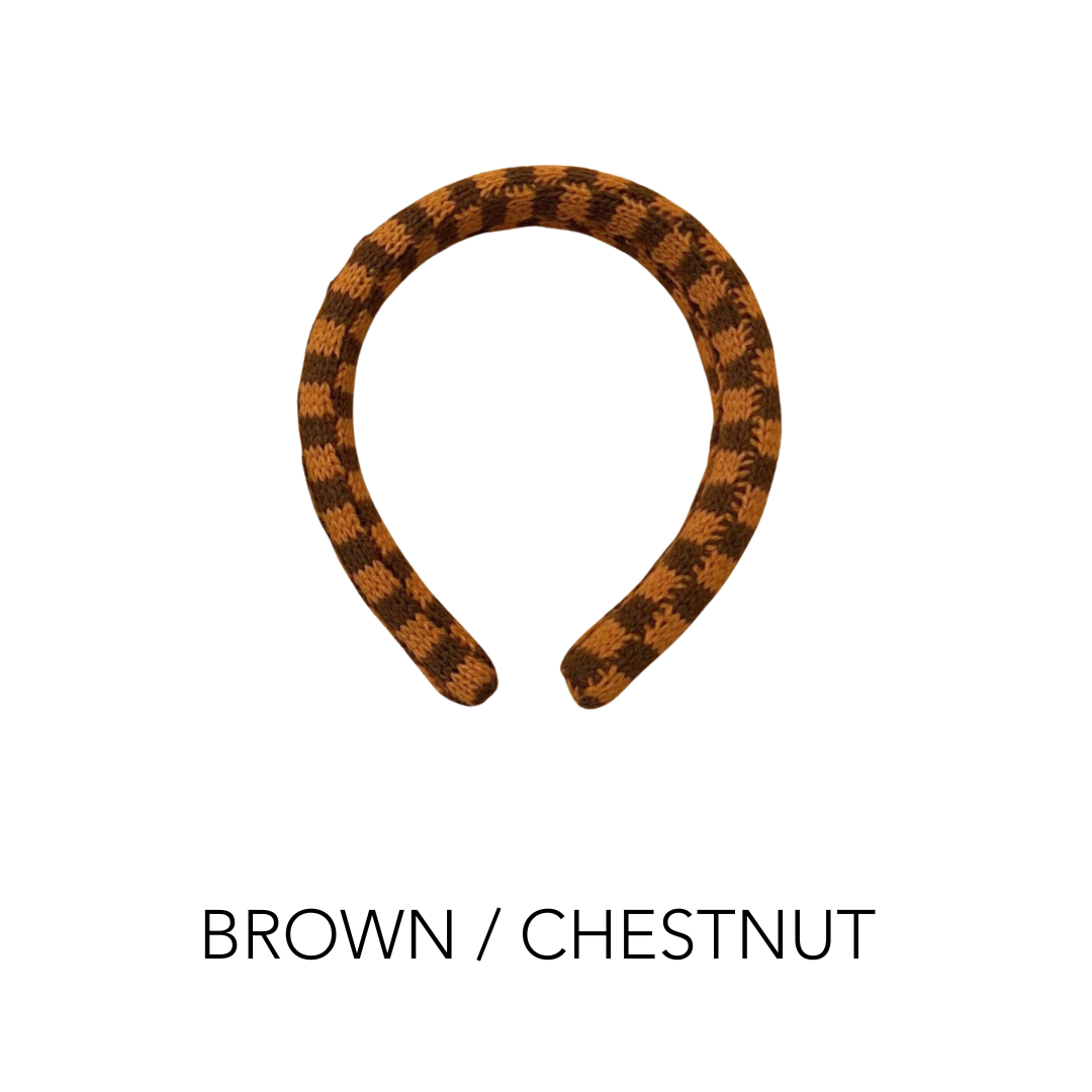 Knit Headband- Checkered