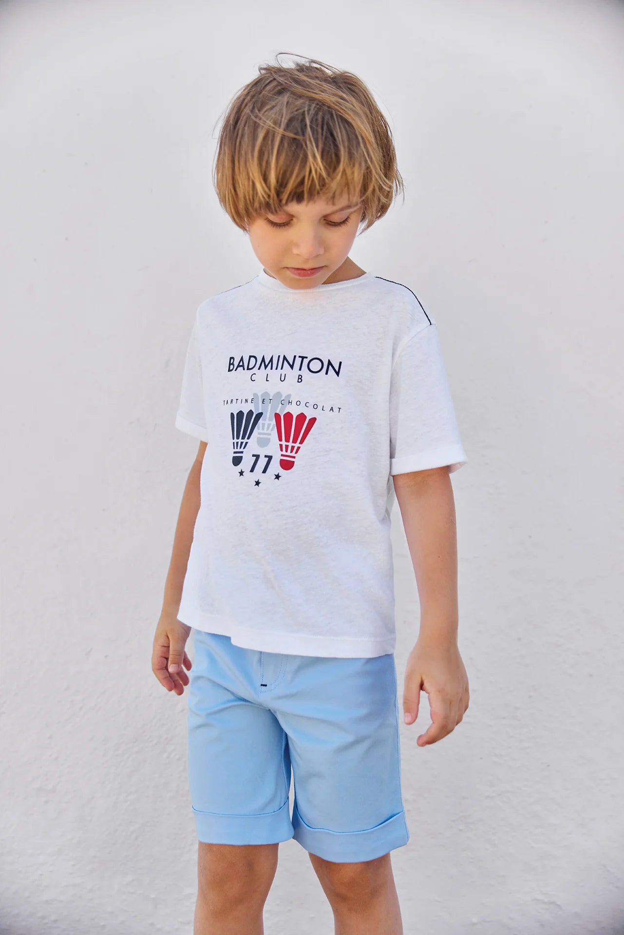 Badminton Print T-shirt | White