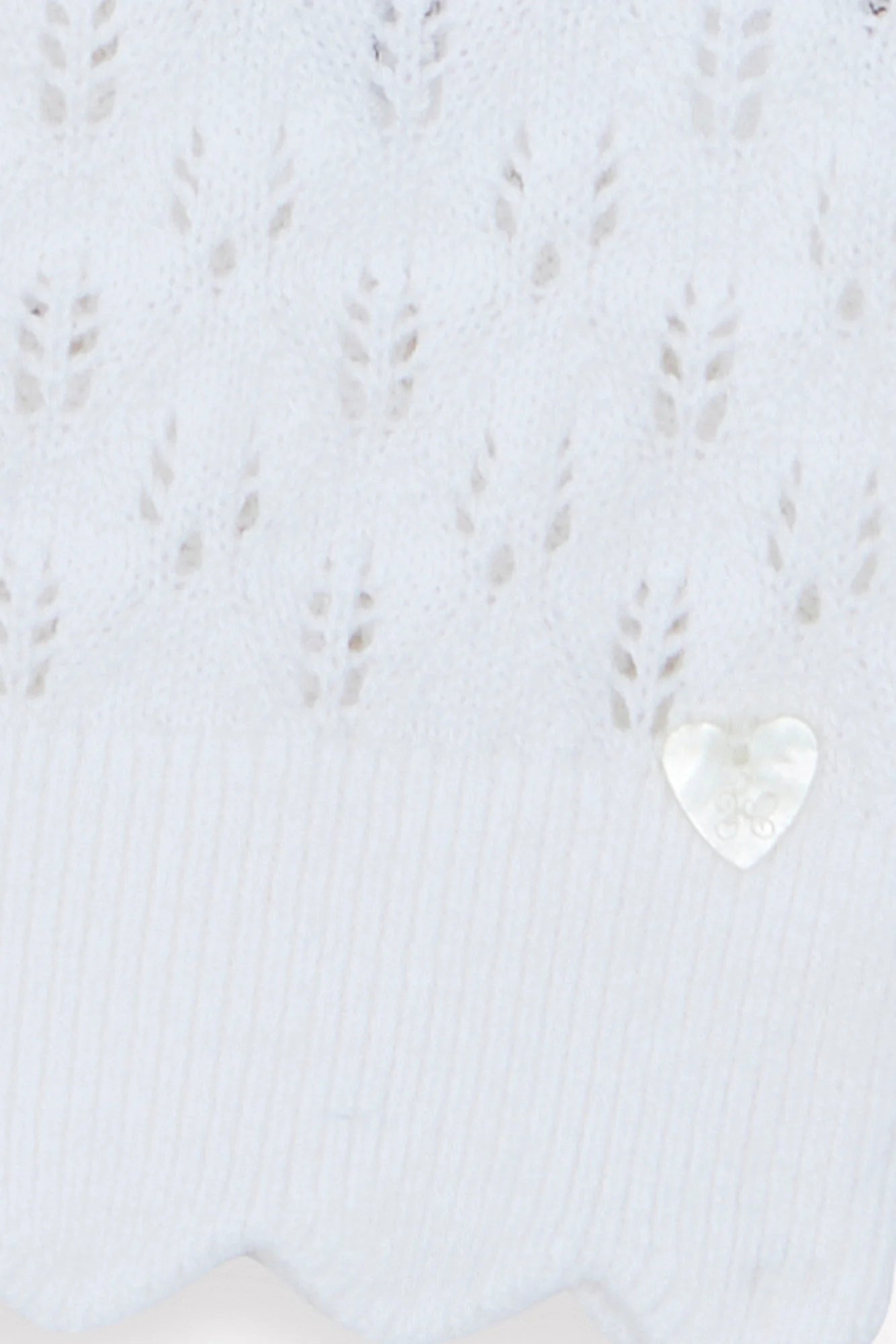Openwork Knit Sweater | White