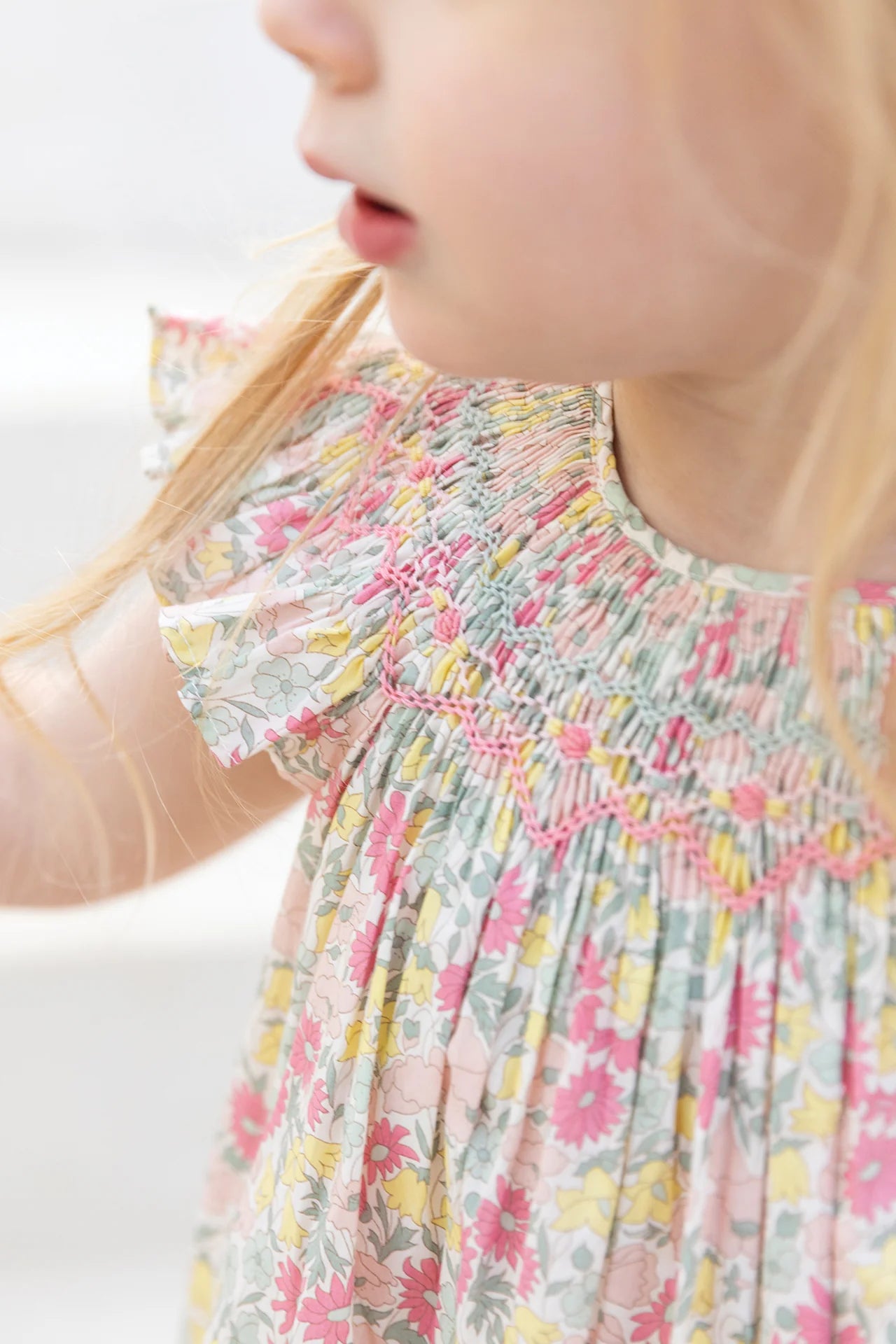 Smocked Printed Dress | Citrus