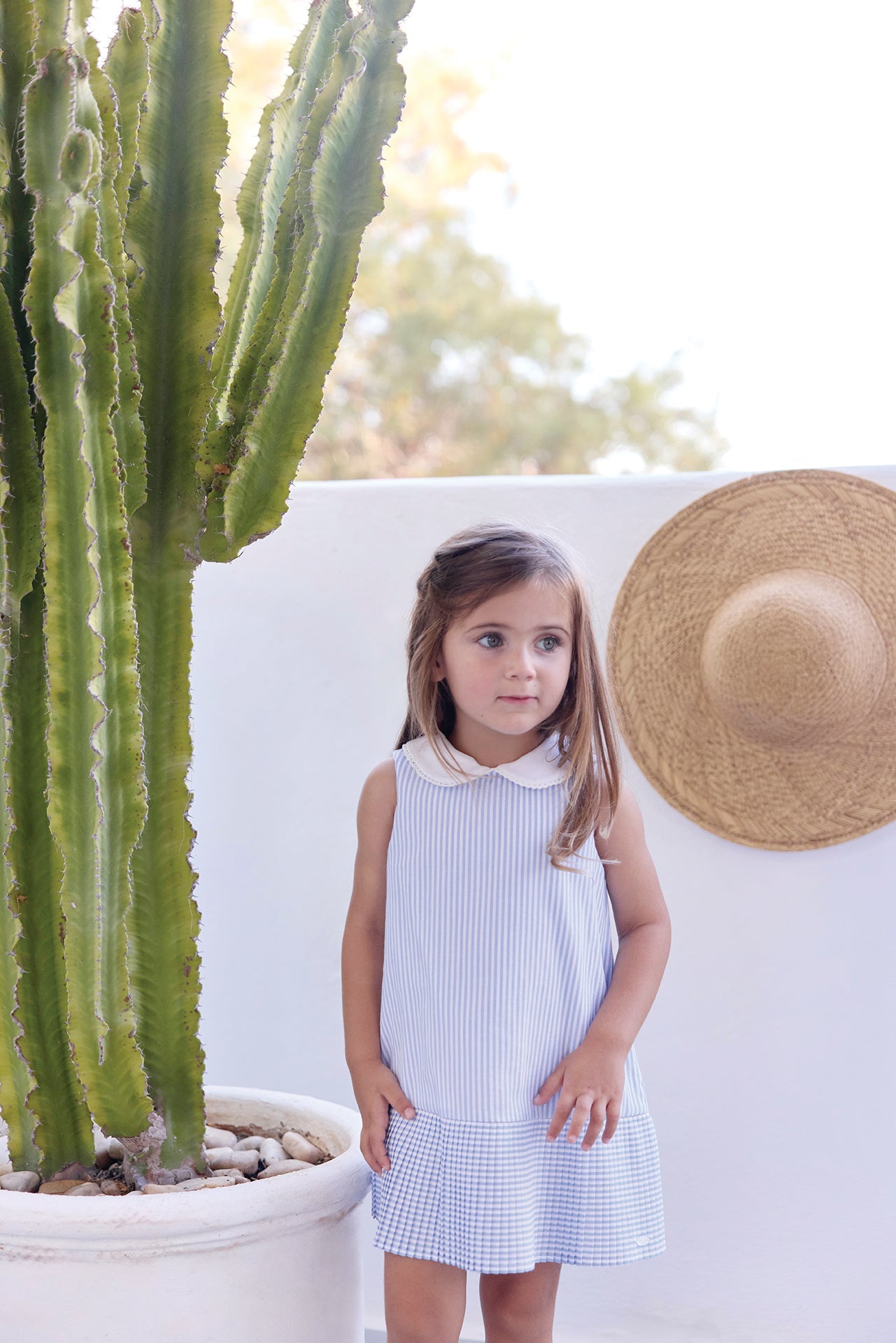 Striped Sleeveless Dress | Blue
