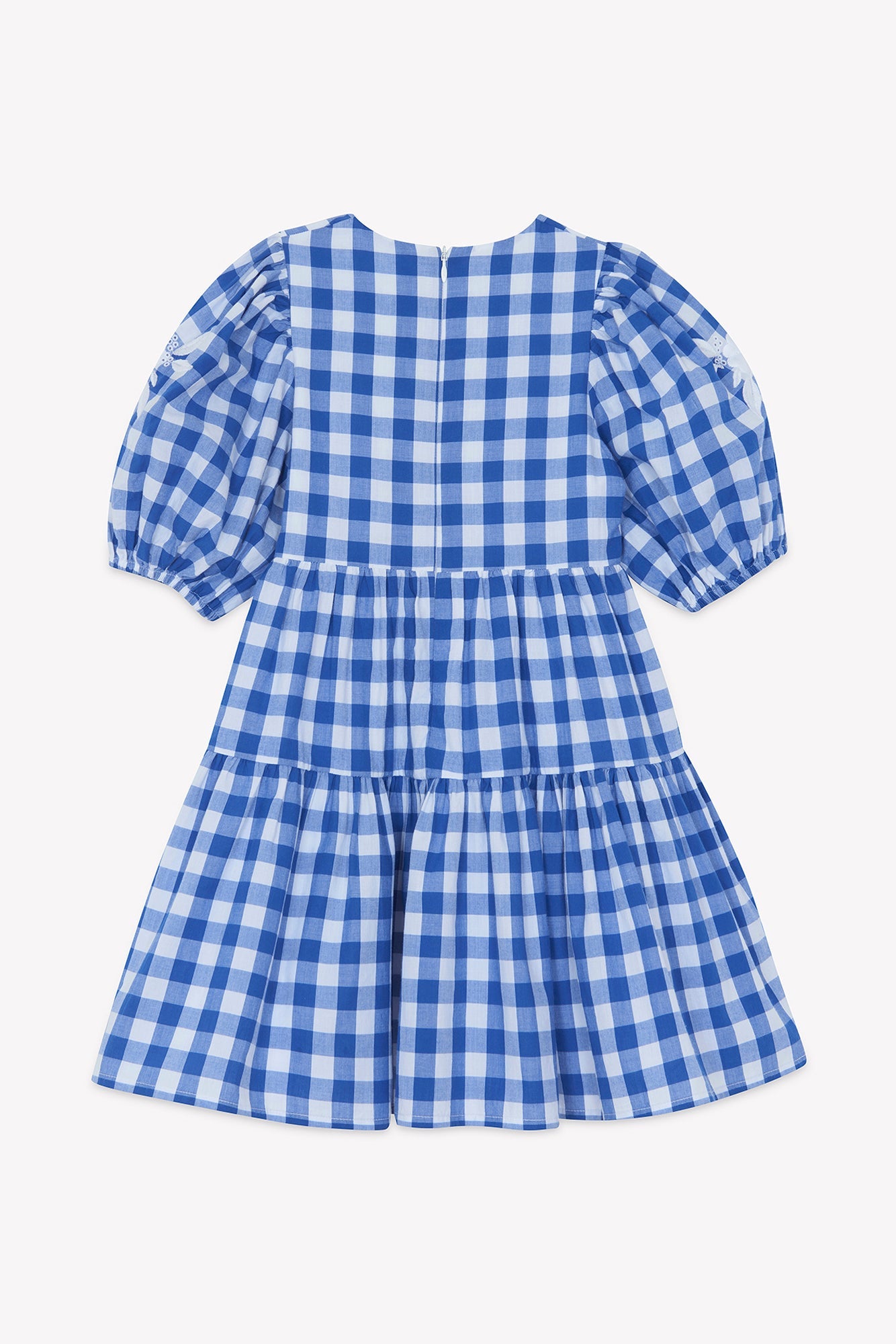 Two Tone Gingham Dress | Blue Electric