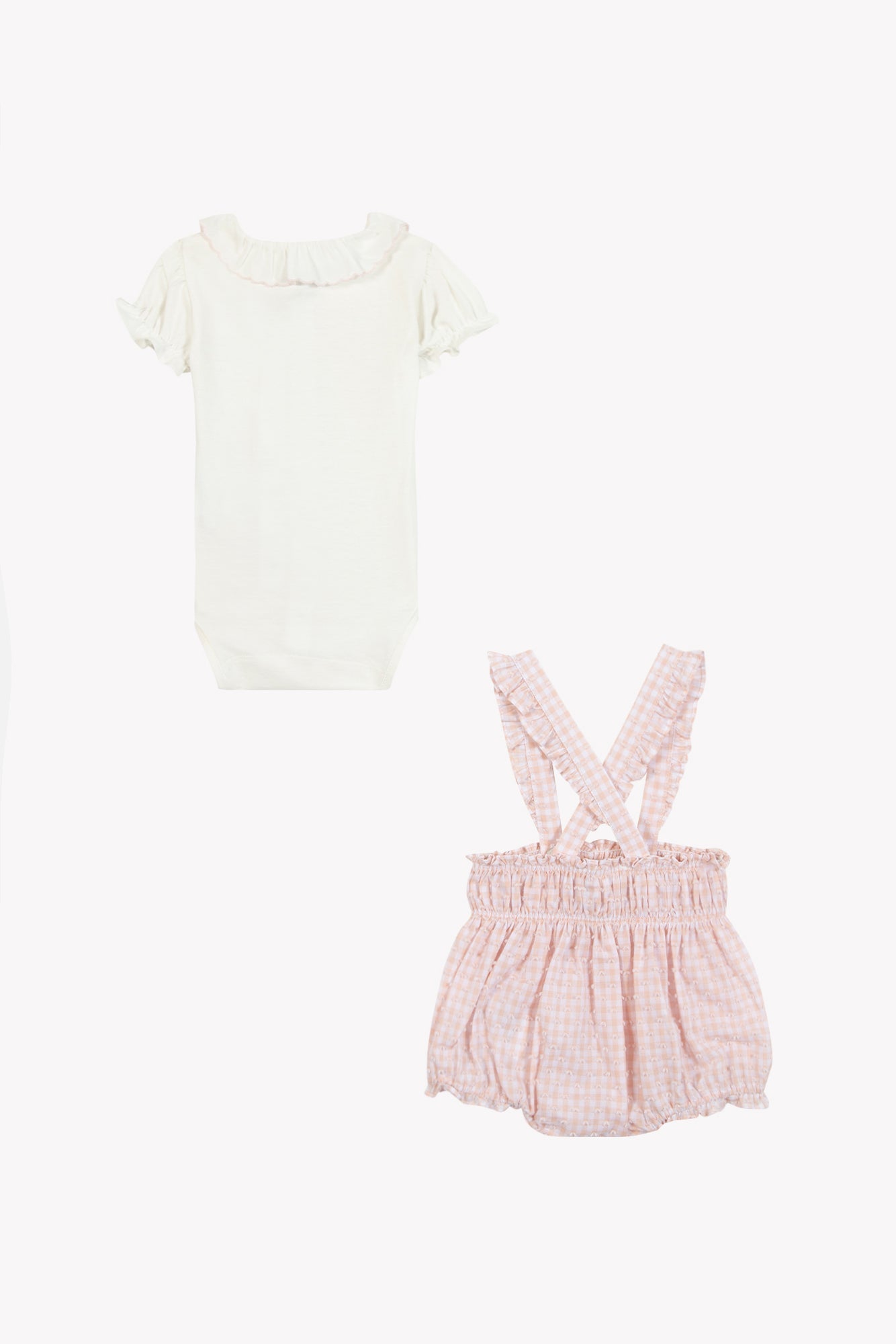 Two Tone Gingham Outfit | Pink