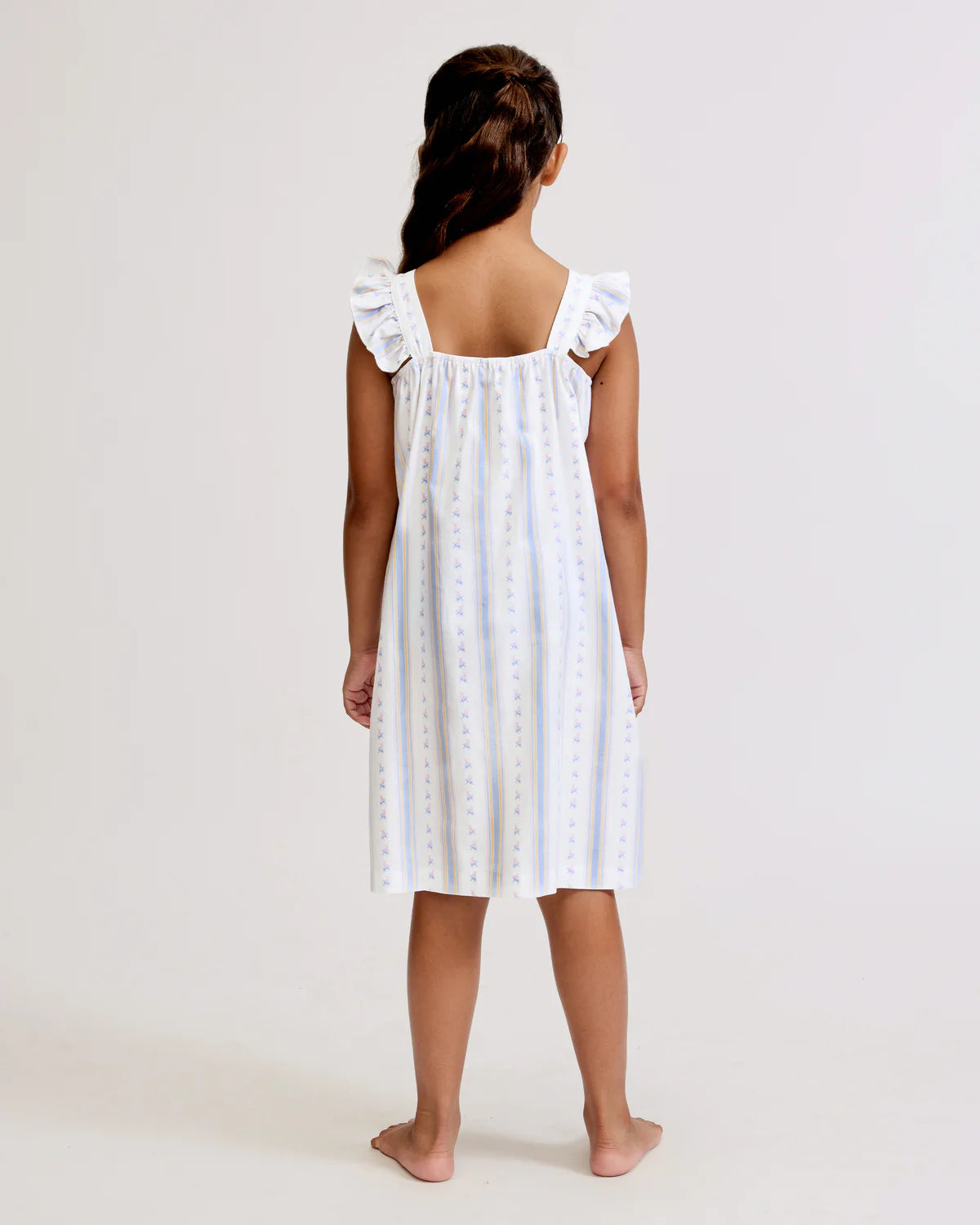 Twill Clara Nightgown | Cottage Stripe