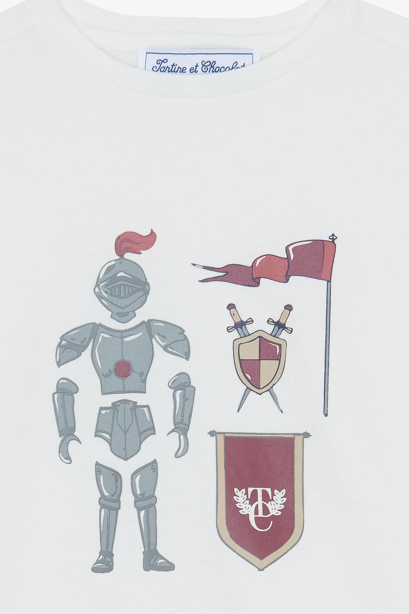 Printed Knight T-shirt | Burgundy