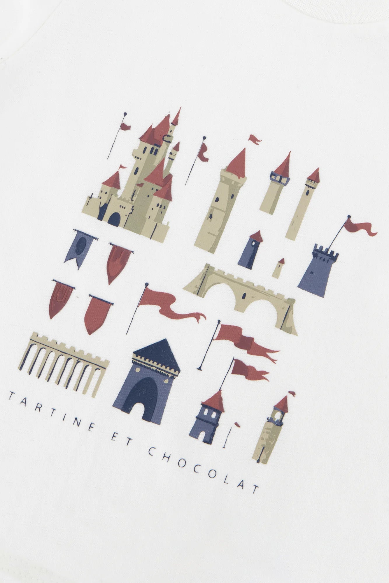 Printed Castle T-shirt | Ecru