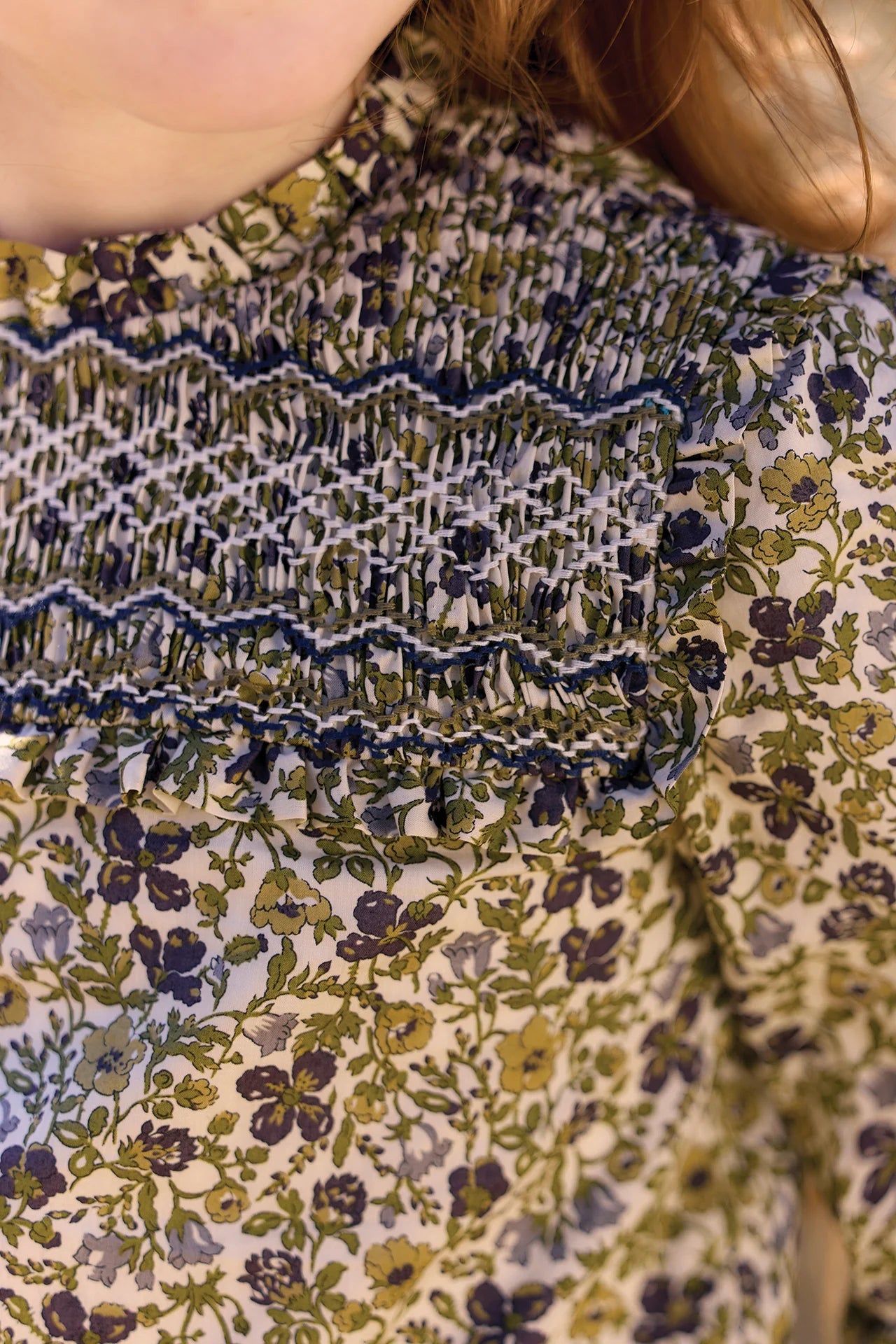 Liberty Print Blouse | Olive