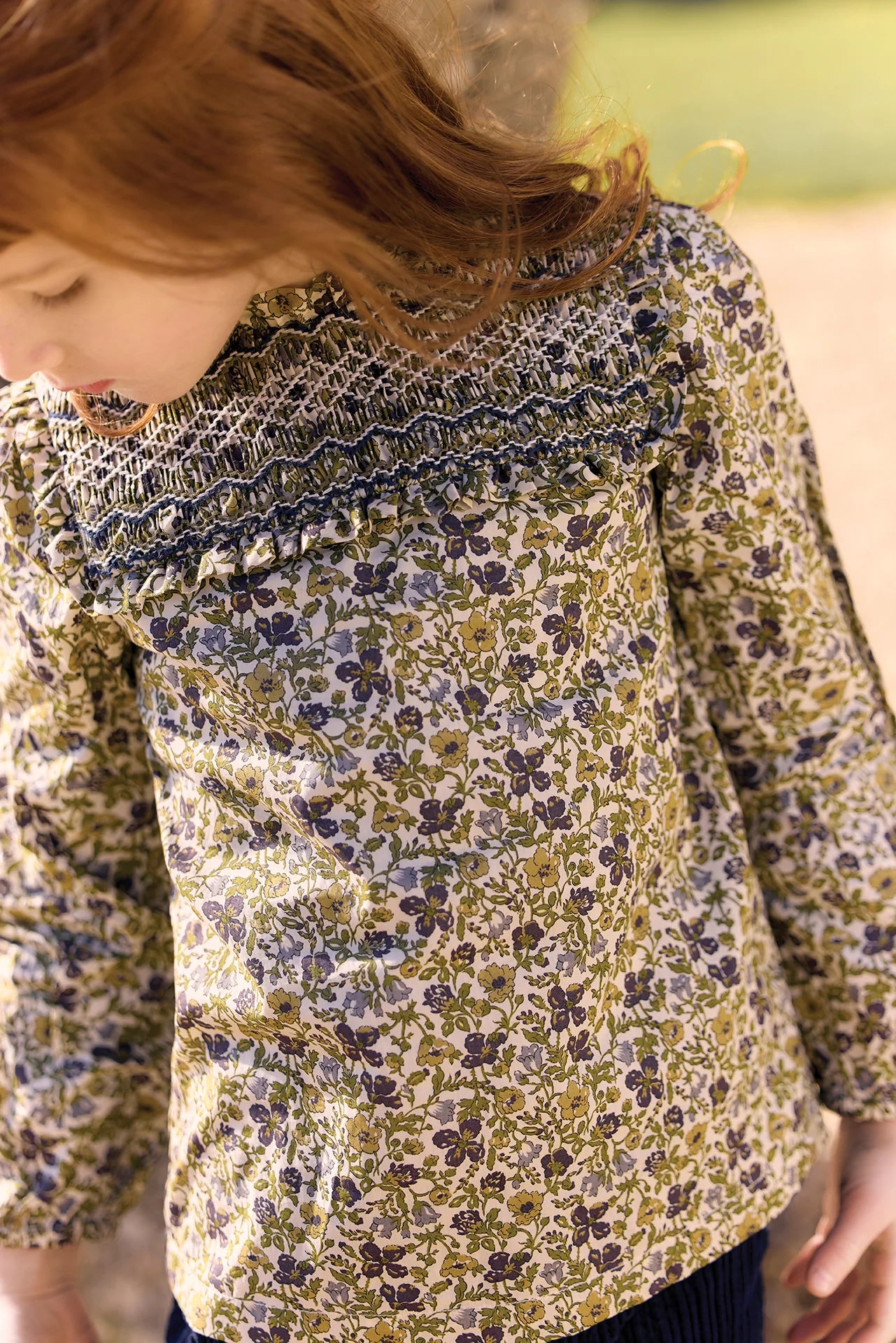 Liberty Print Blouse | Olive