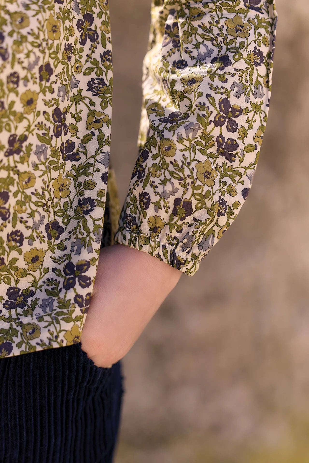 Liberty Print Blouse | Olive