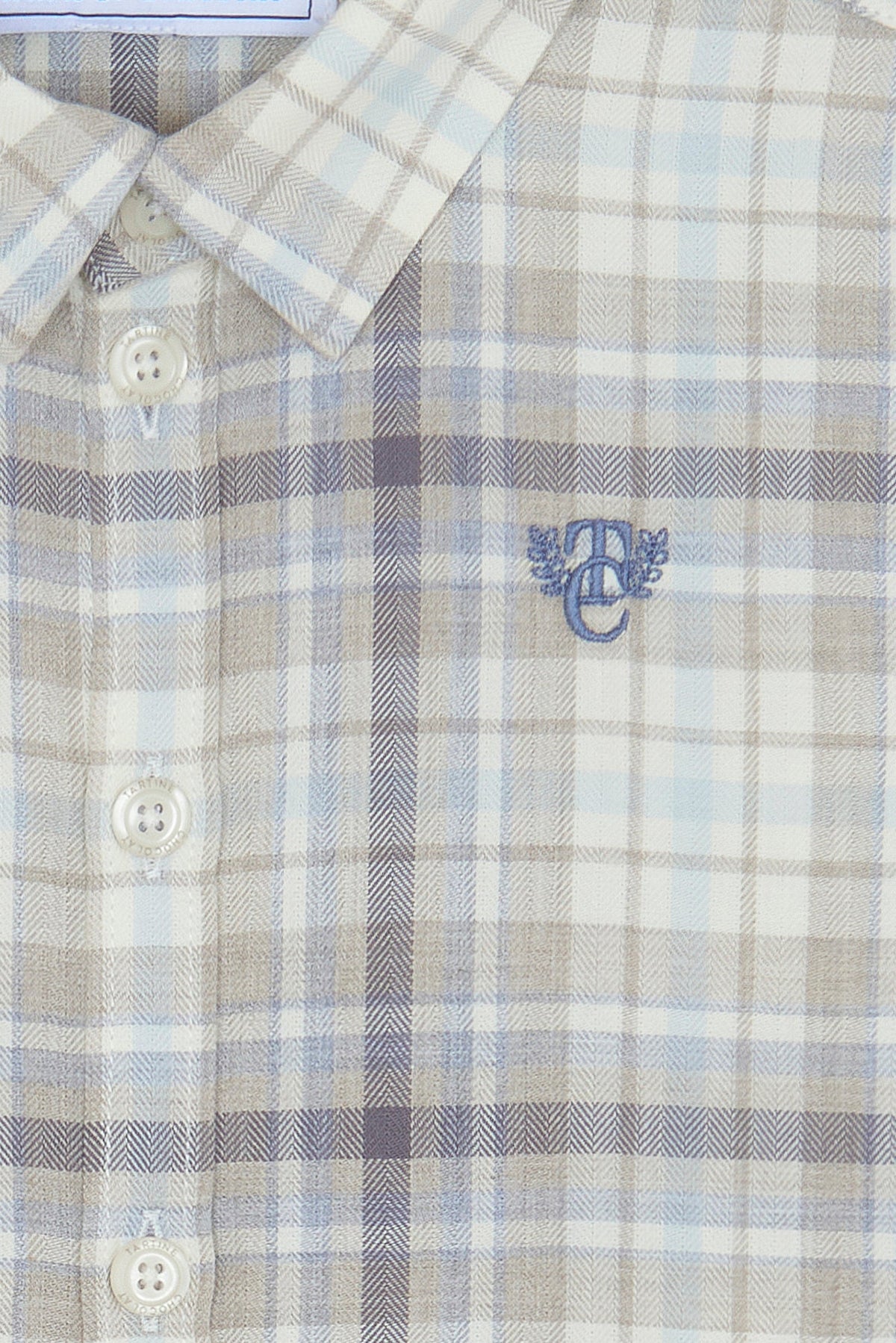 Cotton Check Shirt | Mocha